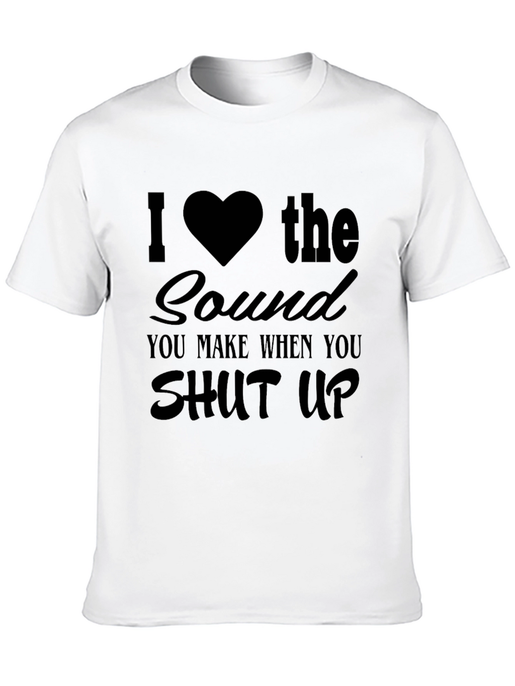 I Heart the Sound Mens Black Graphic Tee