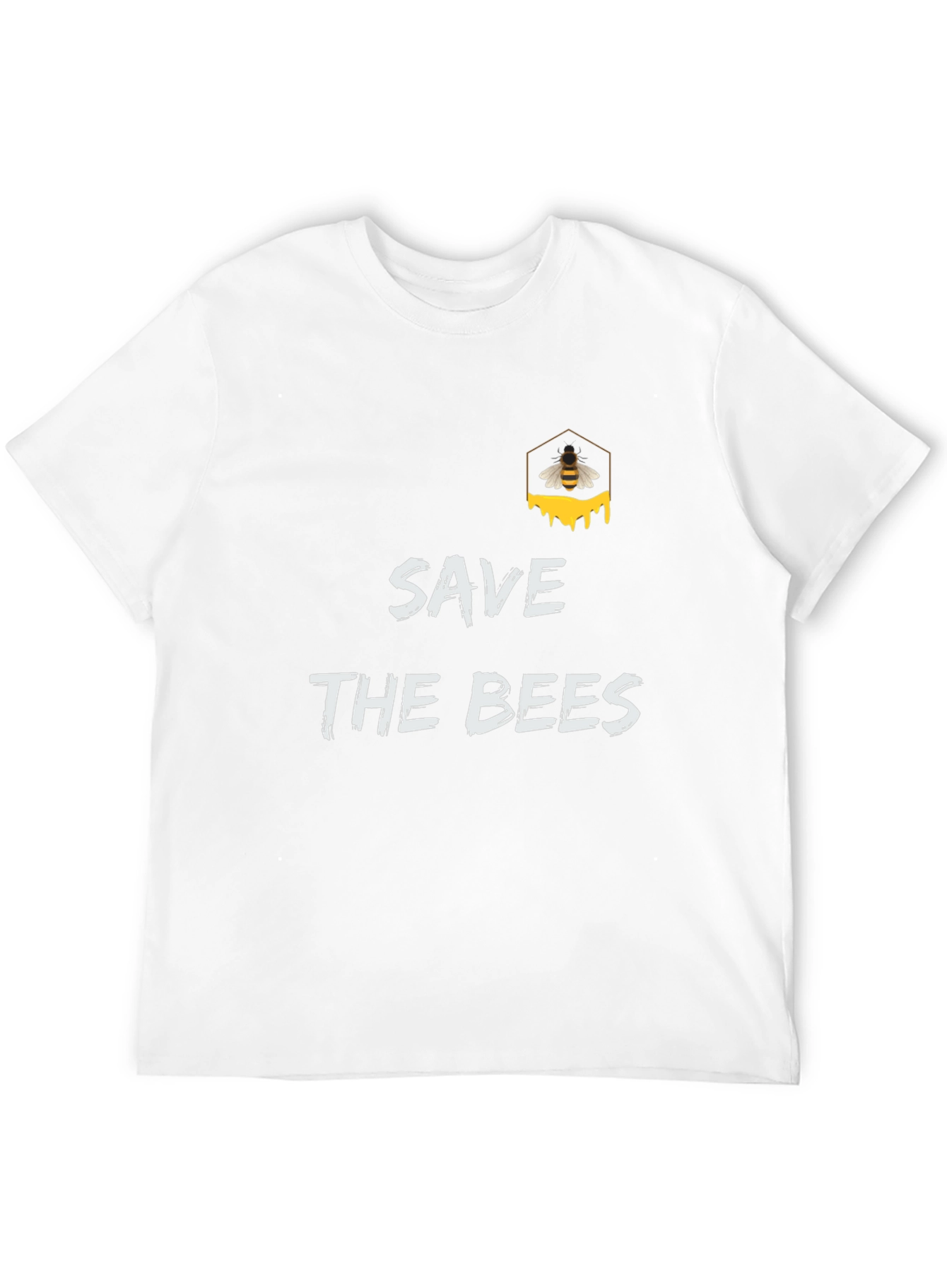 Save The Bees Graphic Tee - Black Cotton T-Shirt