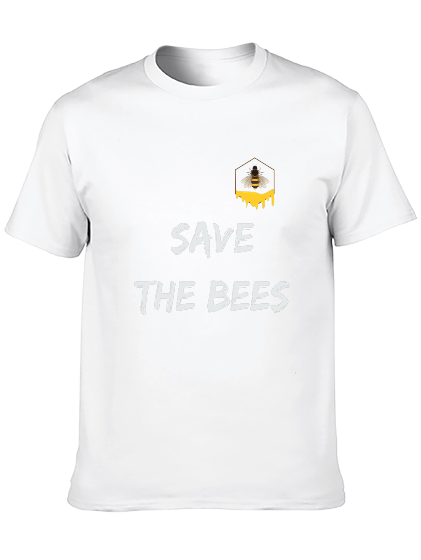 Save The Bees Graphic Tee - Black Cotton T-Shirt