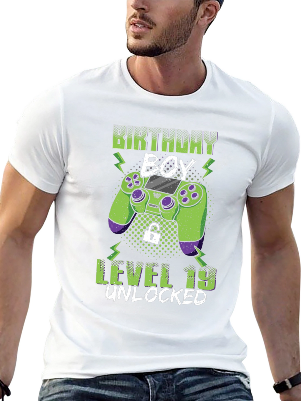 Birthday Boy Level 19 Unlocked Gaming T-Shirt