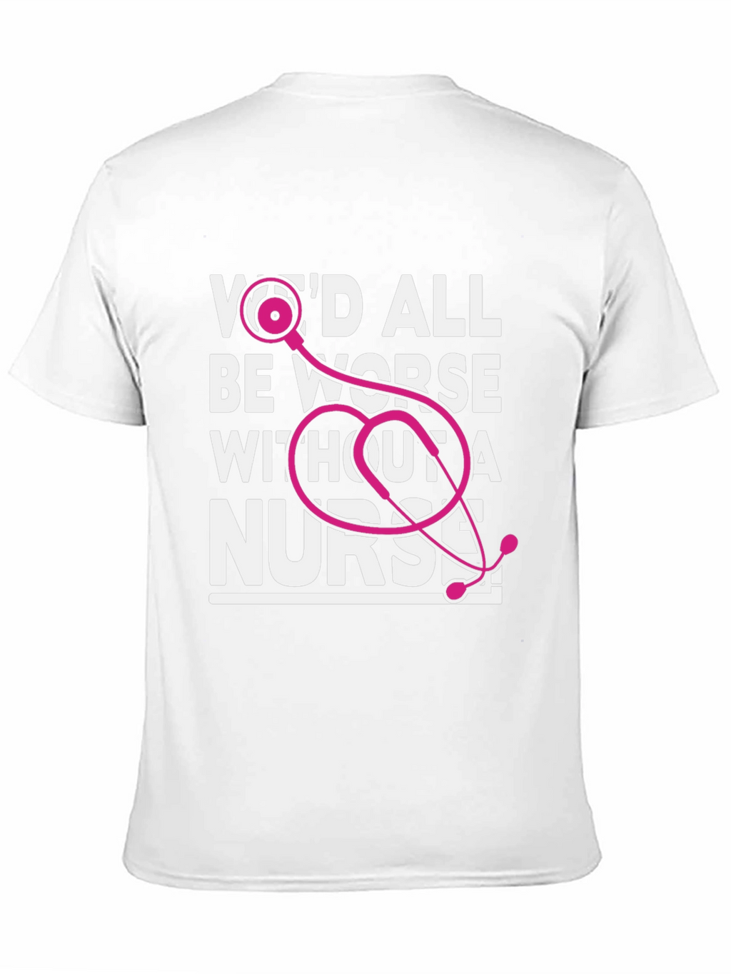 Nurse Appreciation Graphic Tee - Pink Stethoscope Design