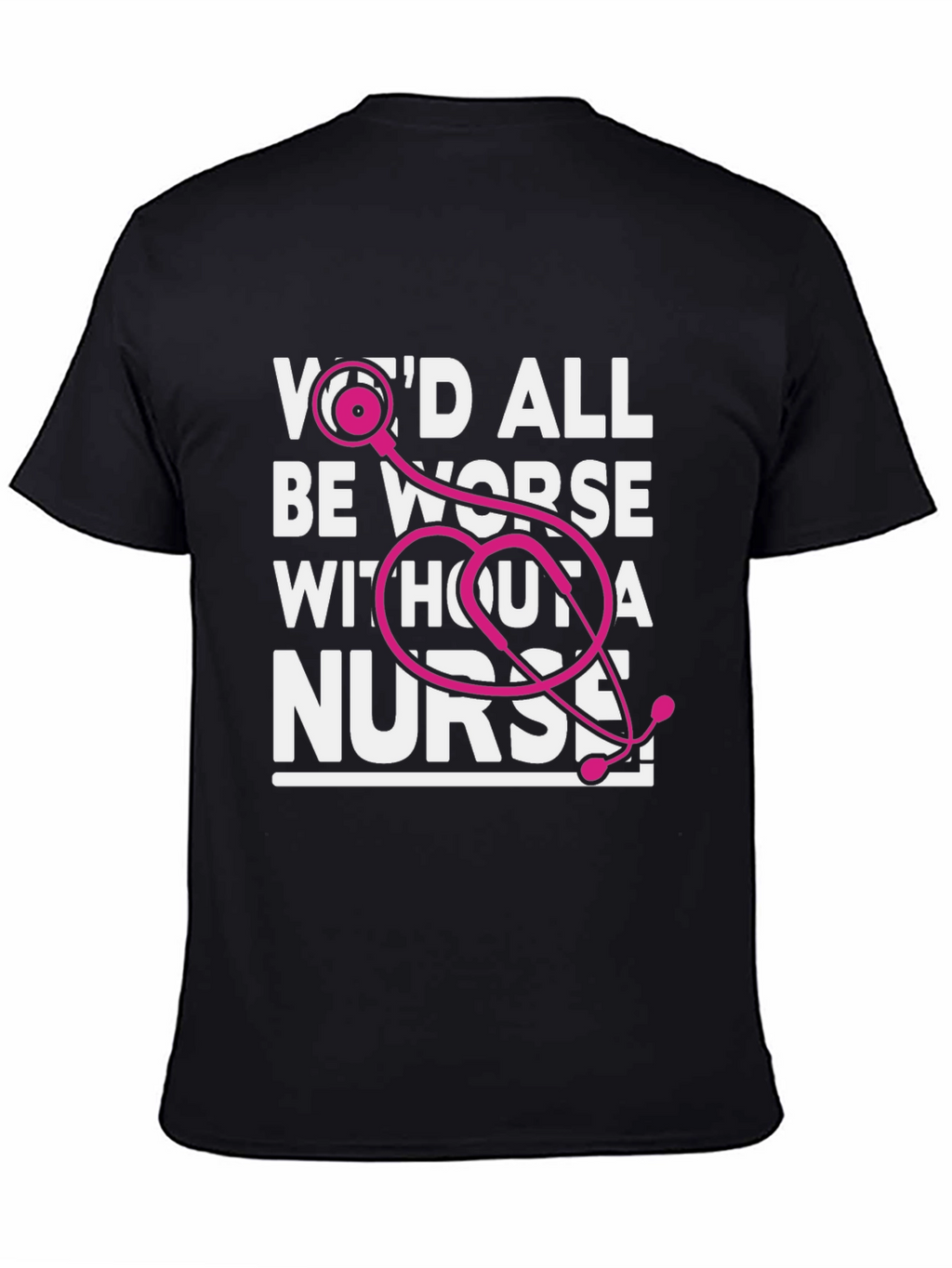 Nurse Appreciation Graphic Tee - Pink Stethoscope Design