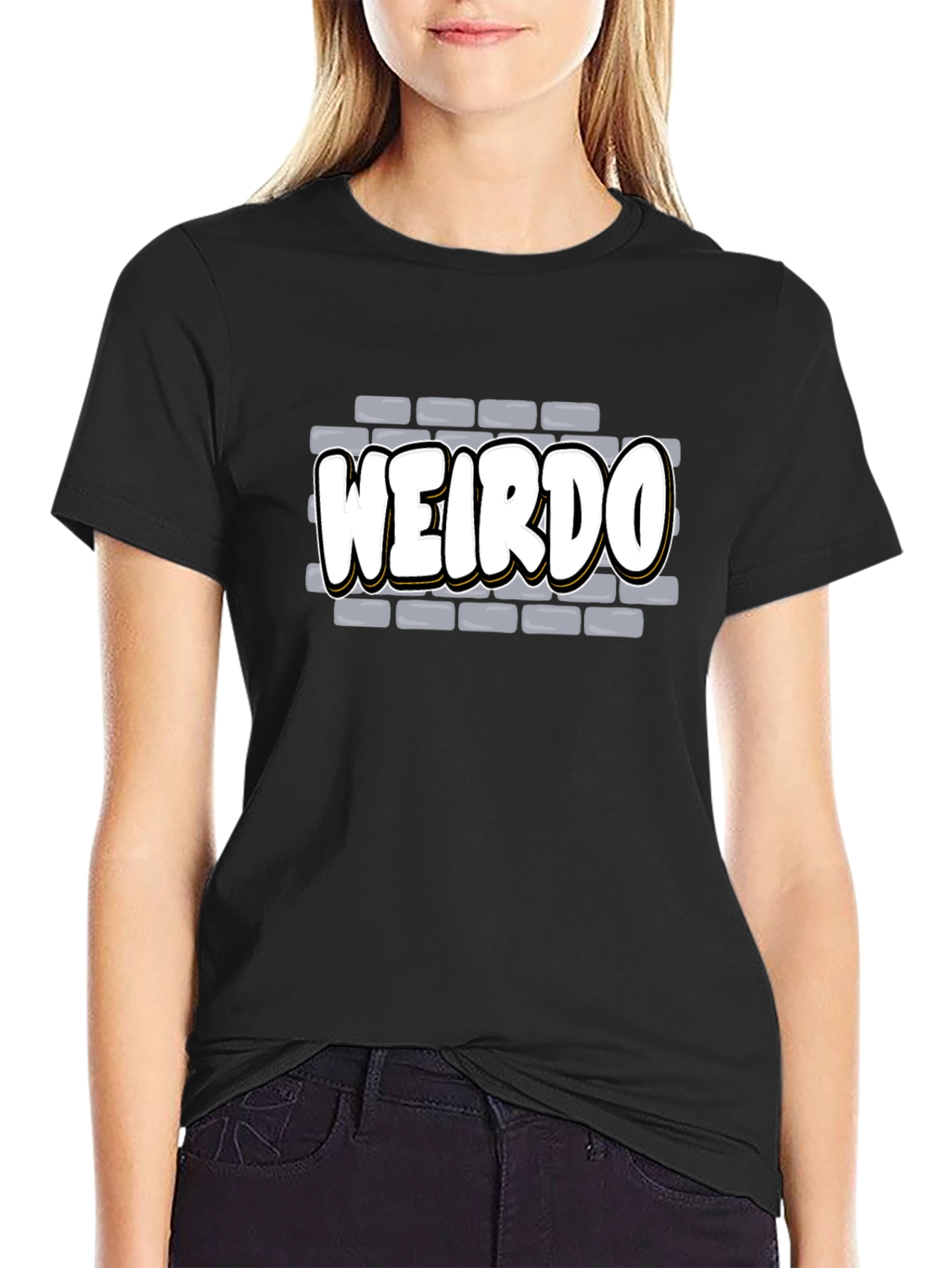 Weirdo Graffiti Style Black T-Shirt