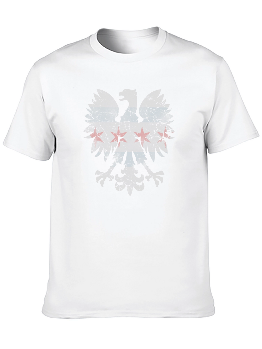 Chicago Flag Eagle Black T-Shirt