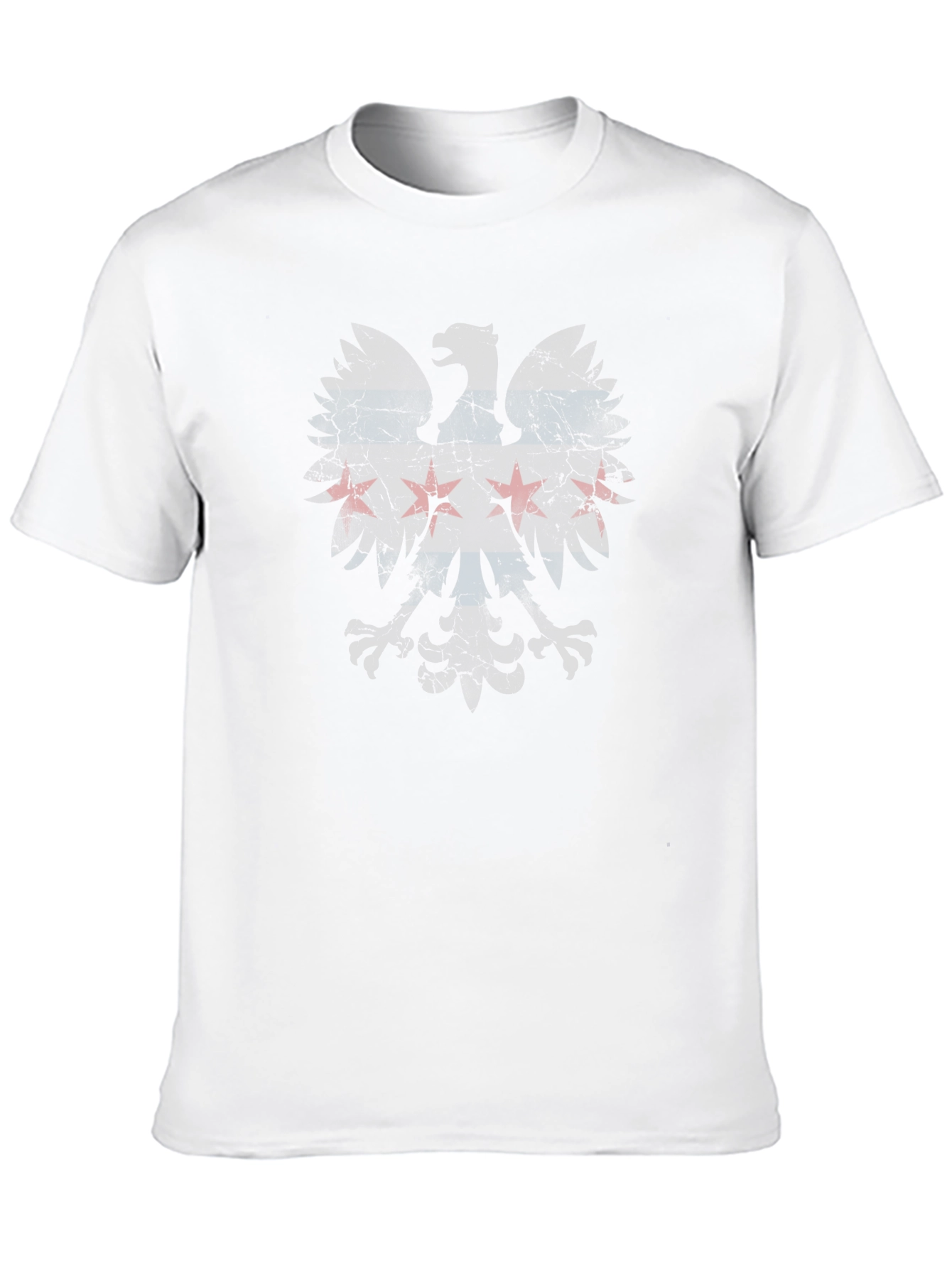 Chicago Flag Eagle Black T-Shirt