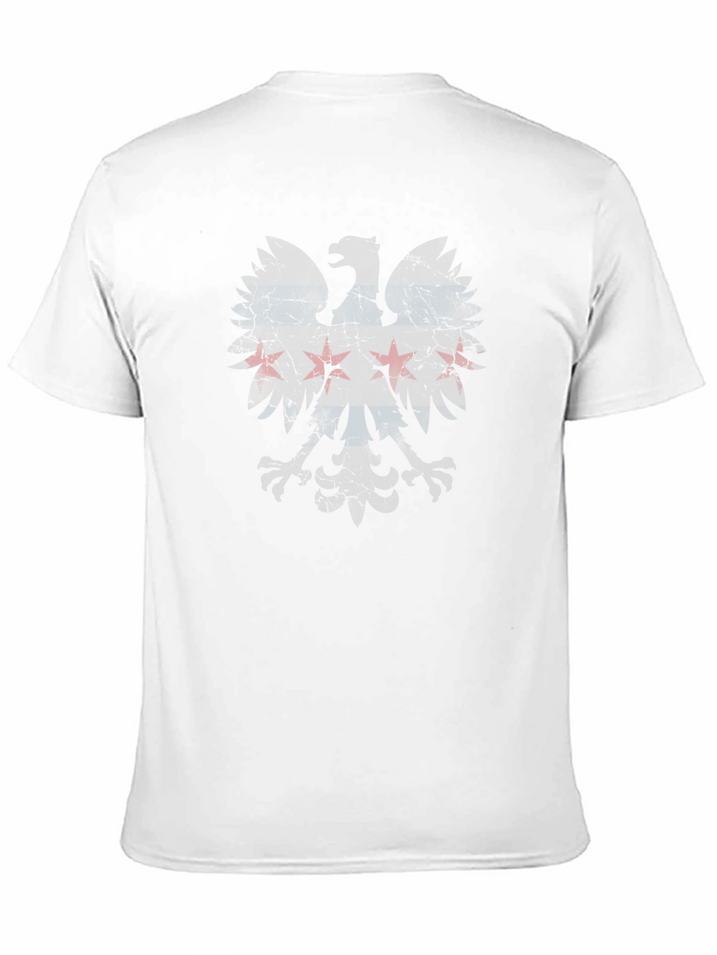 Chicago Flag Eagle Black T-Shirt
