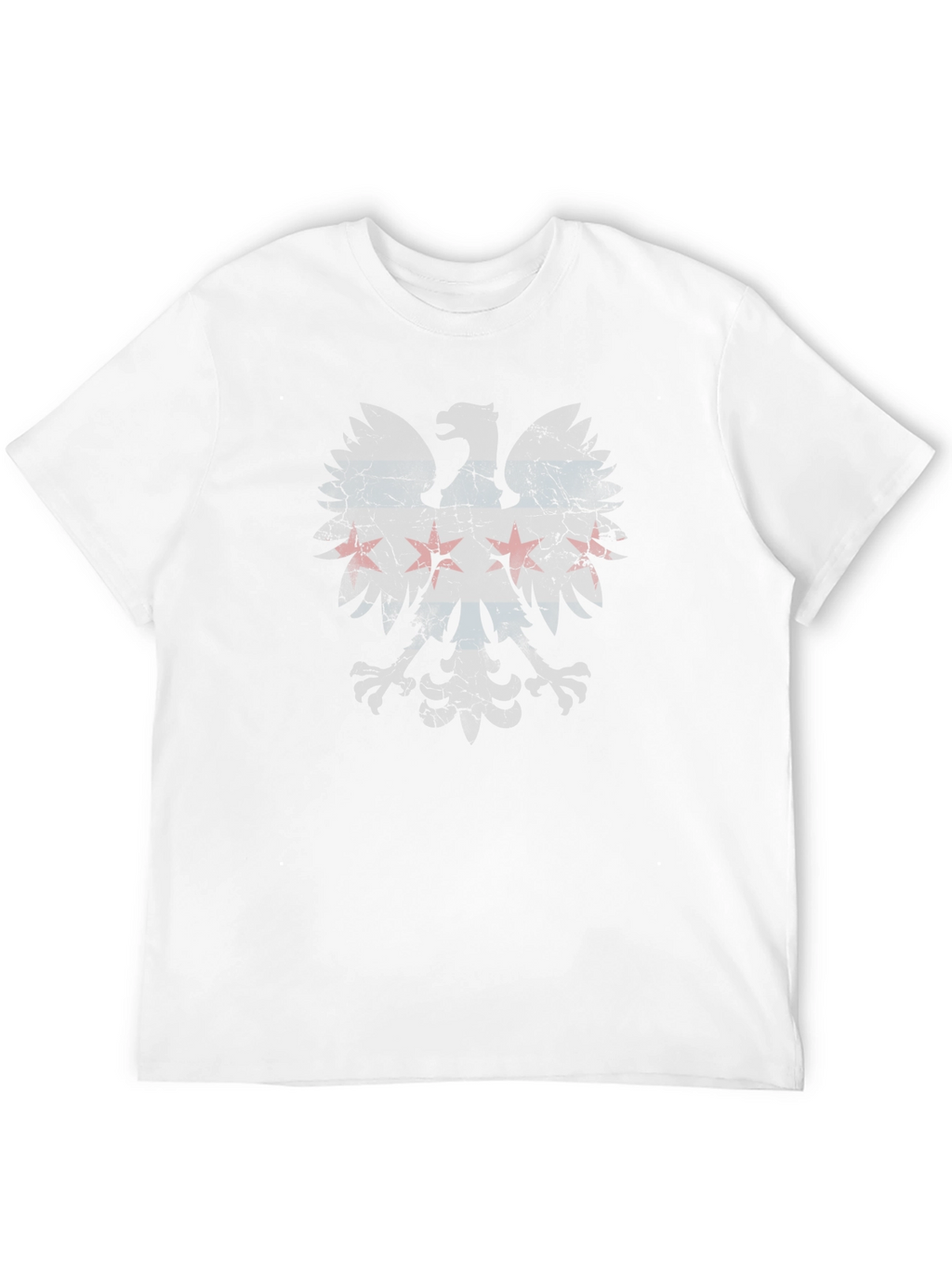 Chicago Flag Eagle Black T-Shirt
