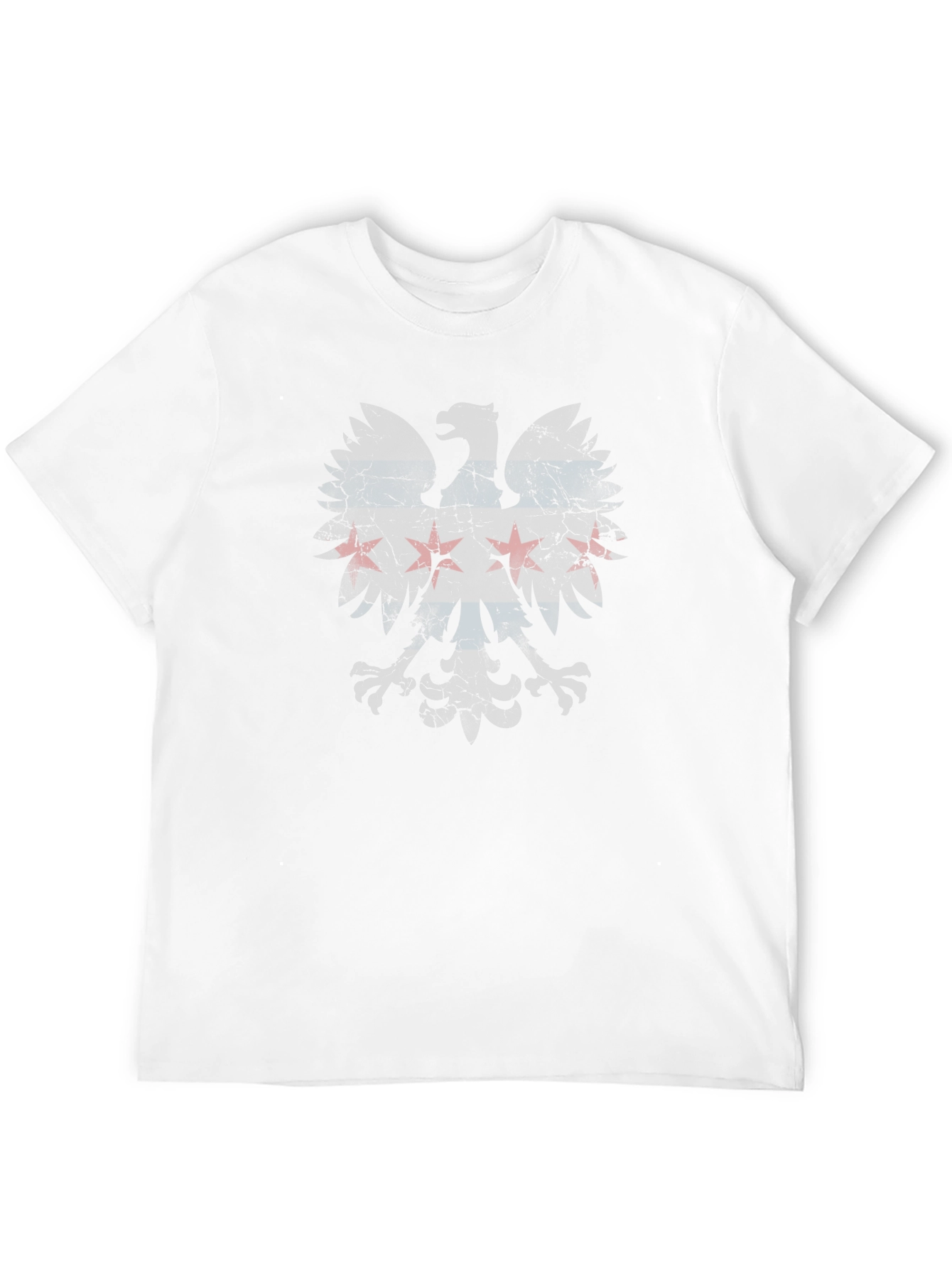 Chicago Flag Eagle Black T-Shirt