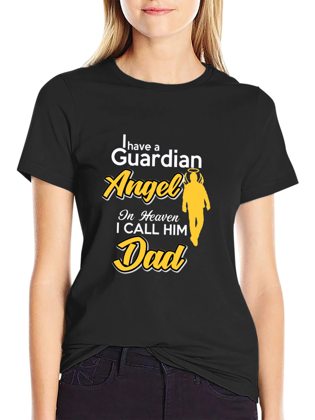 Guardian Angel Dad Memorial T-Shirt
