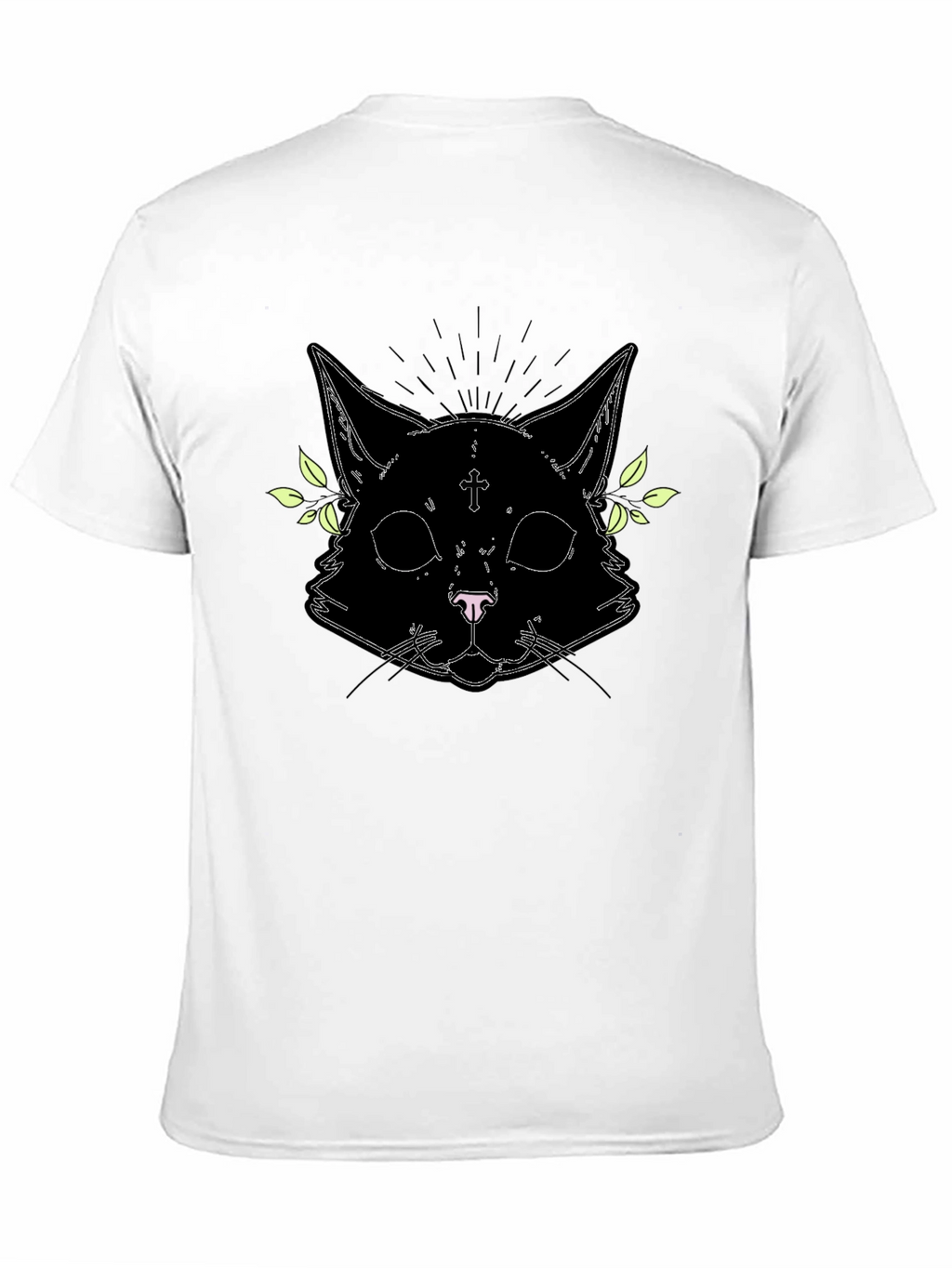 Gothic Cat Graphic Tee - Unisex Black T-Shirt