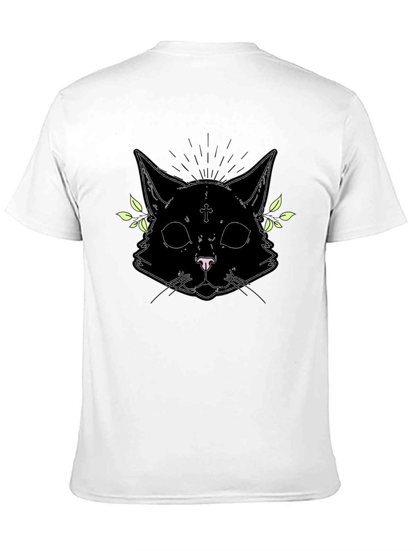Gothic Cat Graphic Tee - Unisex Black T-Shirt