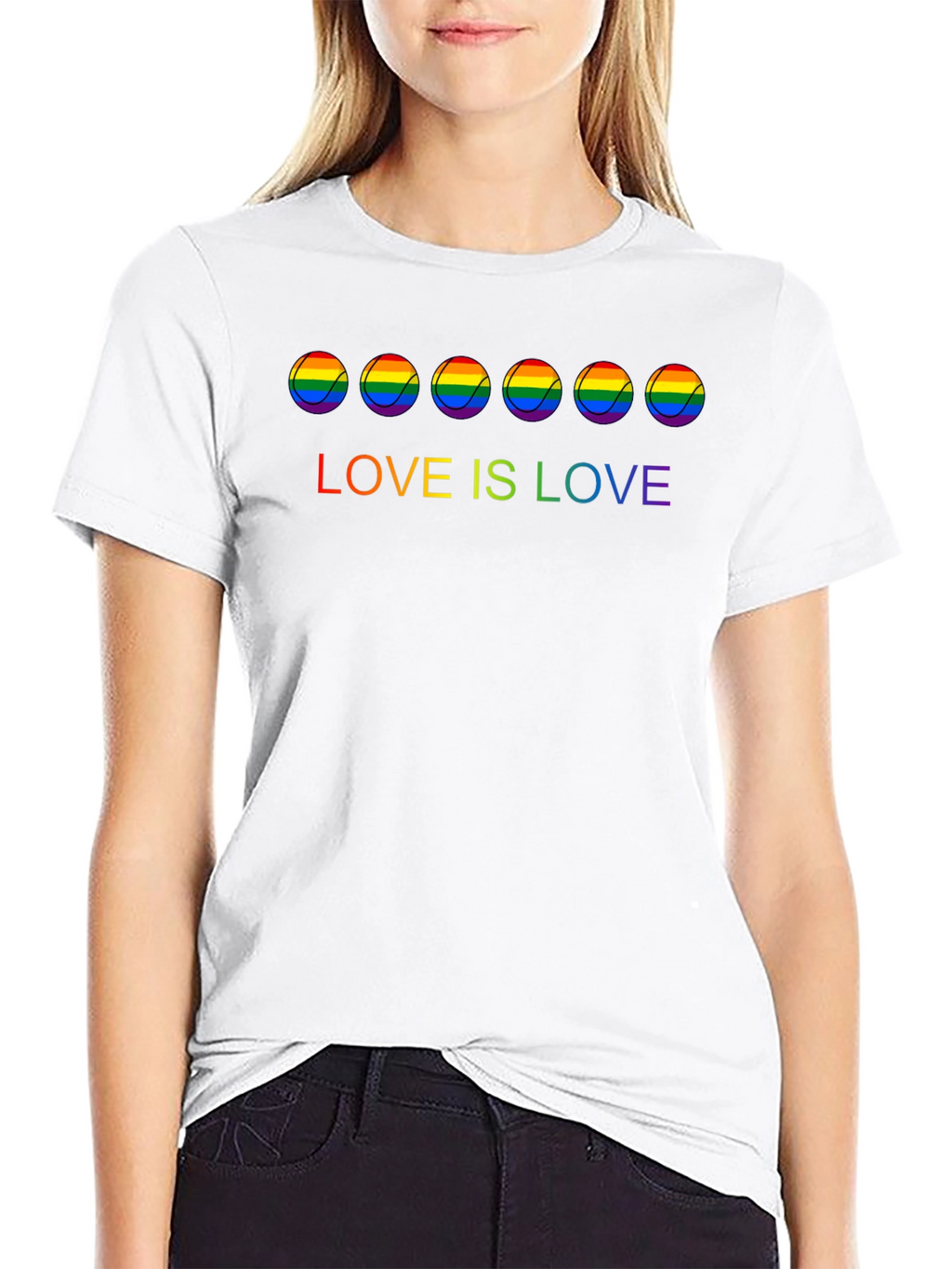 Love is Love Rainbow Tennis Ball T-Shirt
