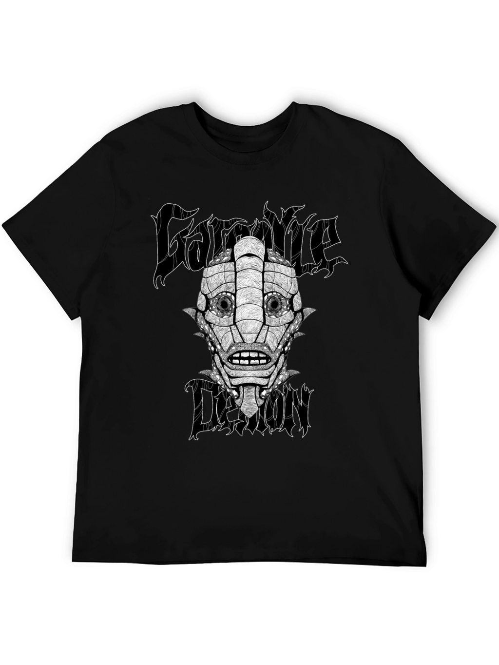 Gargoyle Demon Graphic Black T-Shirt