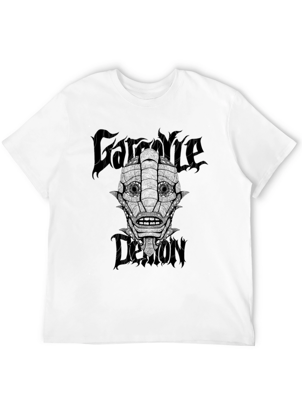 Gargoyle Demon Graphic Black T-Shirt