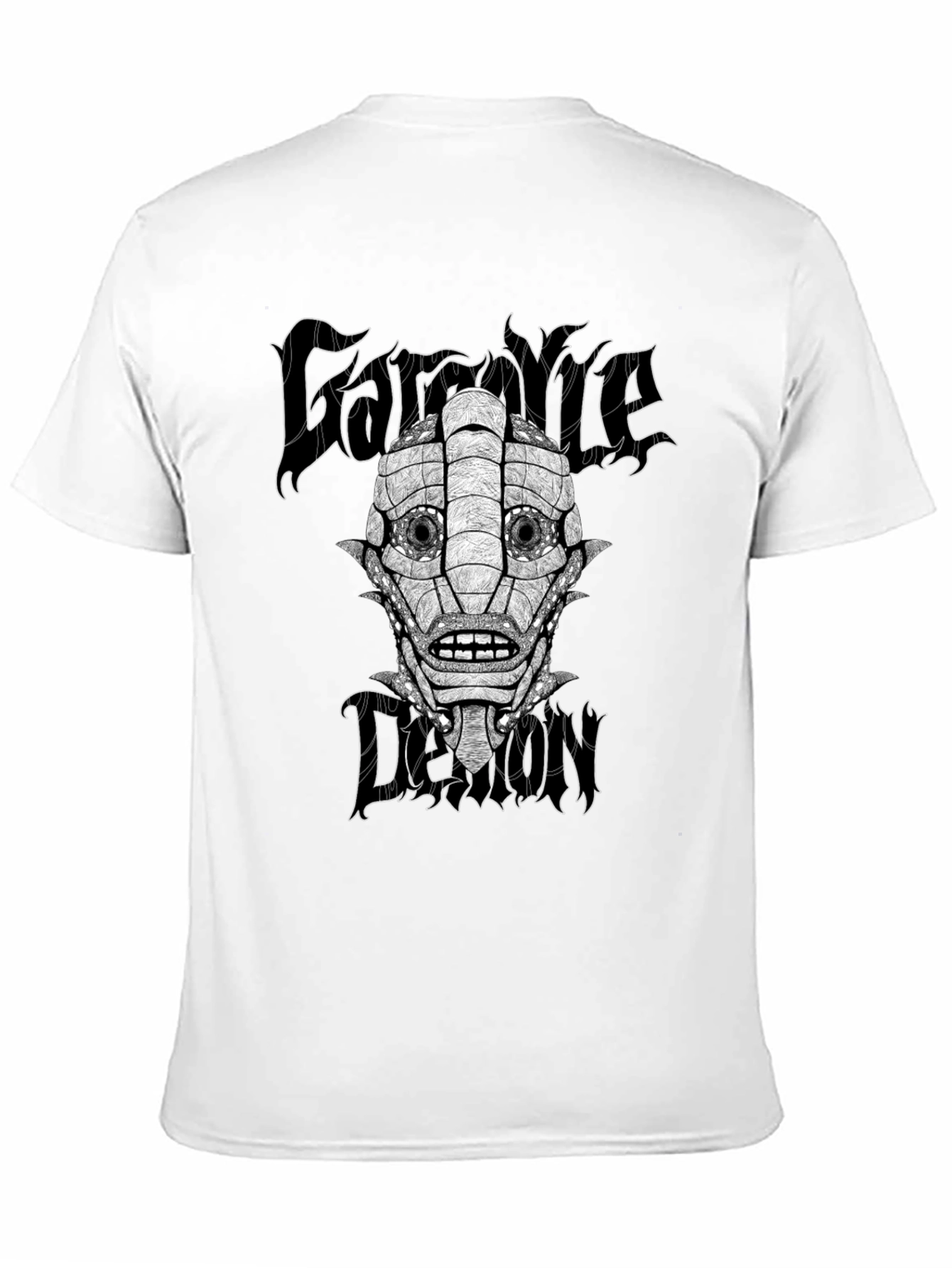 Gargoyle Demon Graphic Black T-Shirt