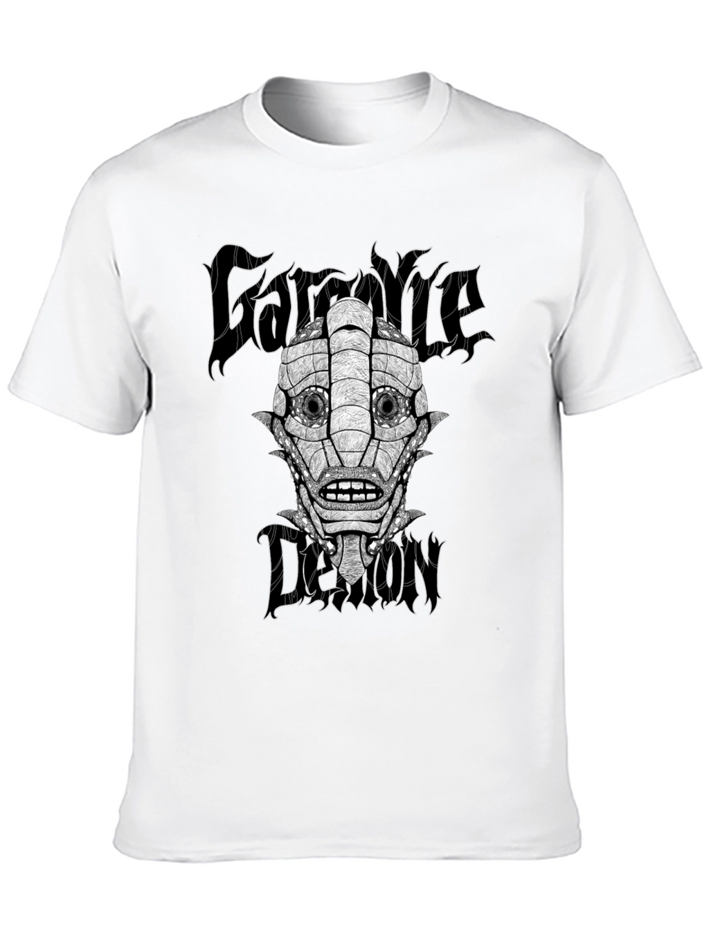 Gargoyle Demon Graphic Black T-Shirt