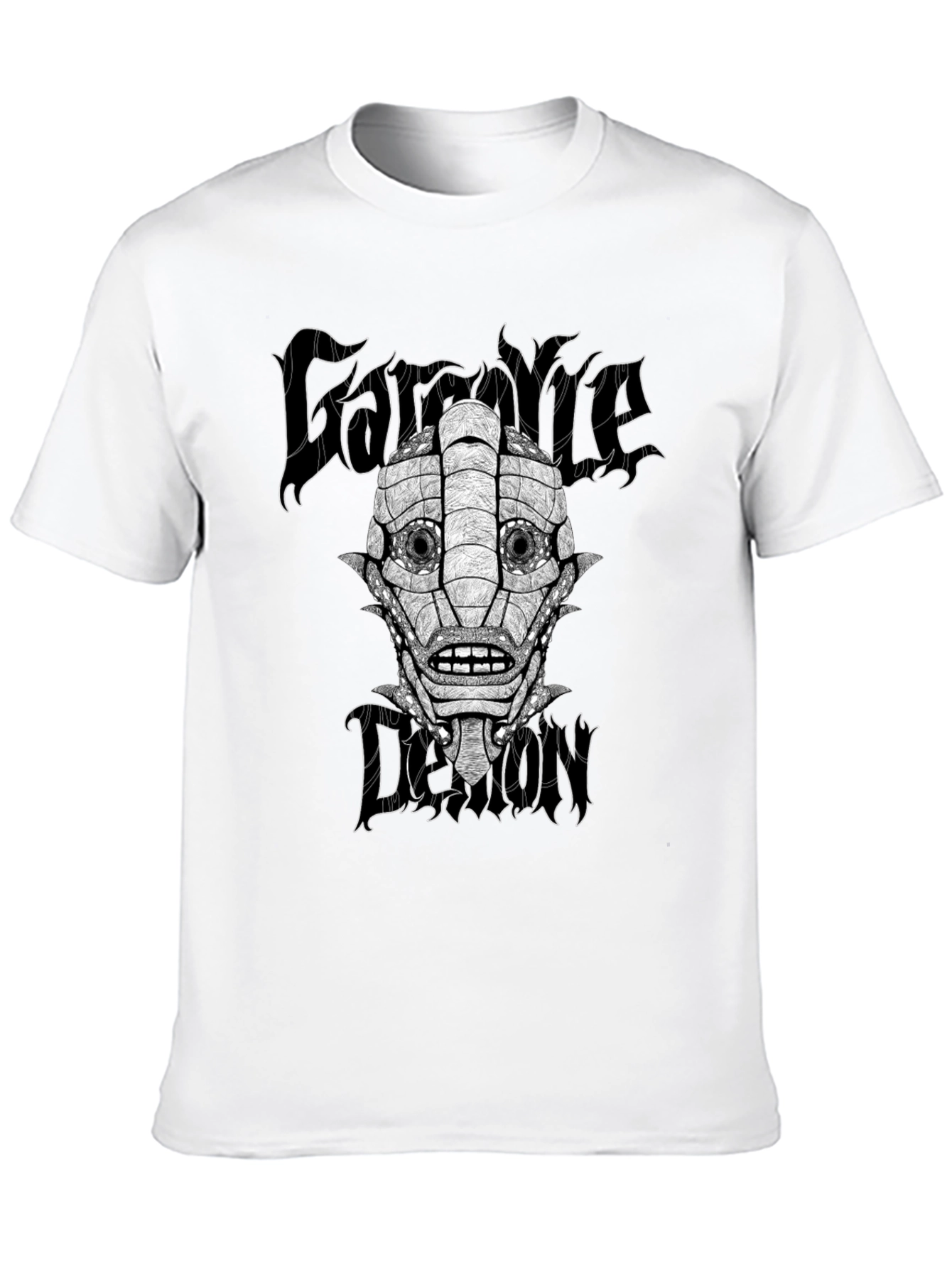 Gargoyle Demon Graphic Black T-Shirt