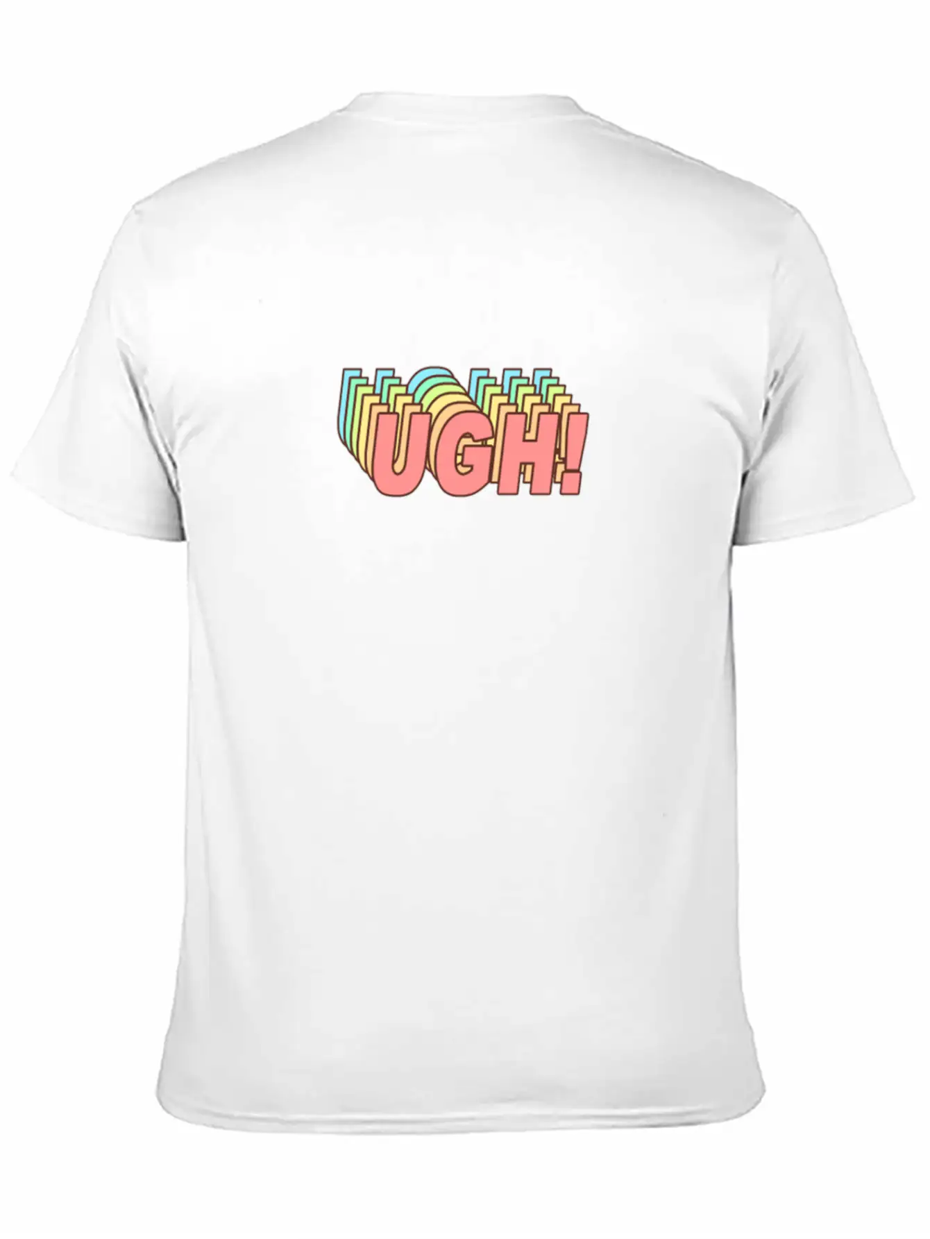 UGH! - Funny Sigh Clueless Typography In Retro 70s Relaxed Everyday Tee – Lightweight And Durable Cotton