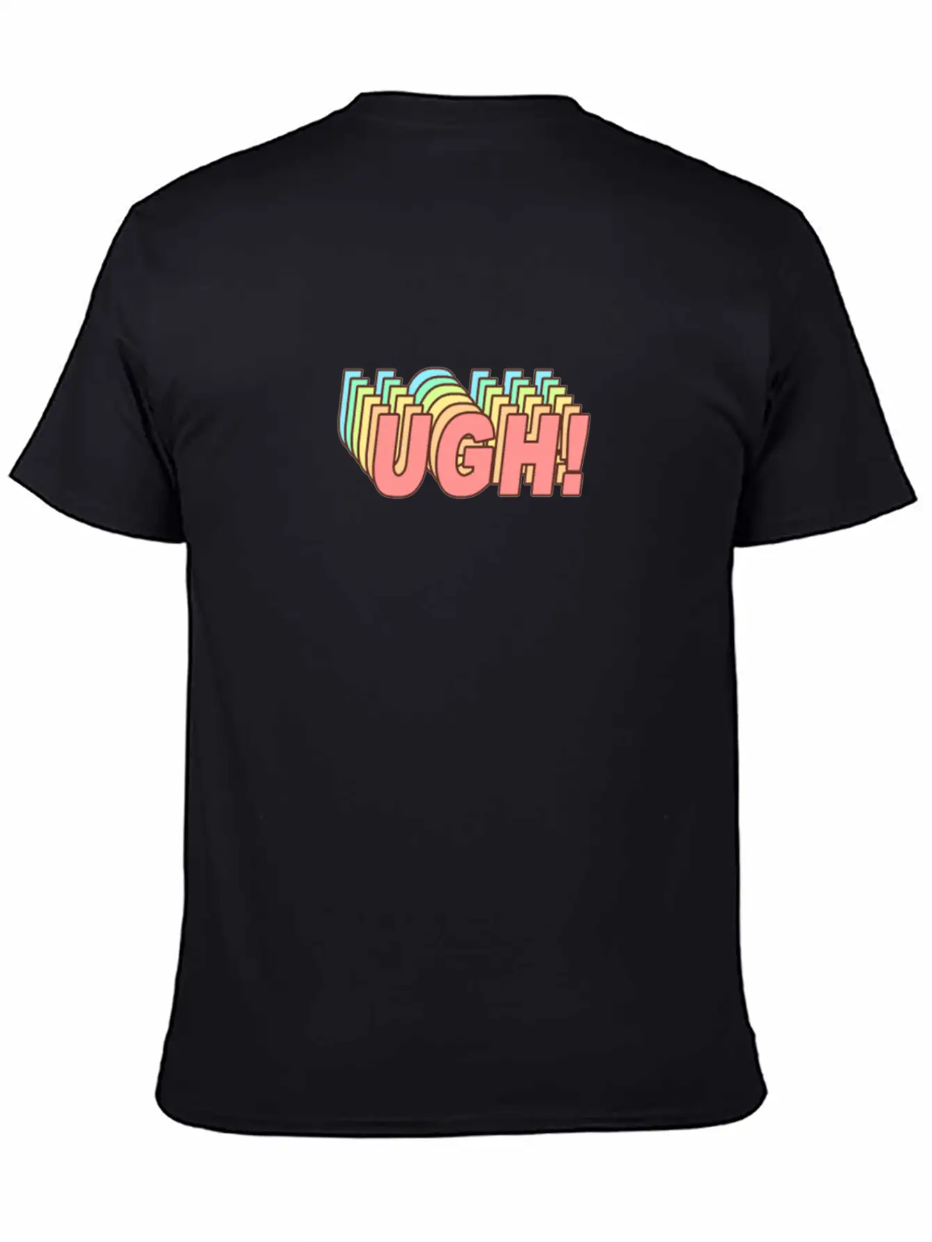 UGH! - Funny Sigh Clueless Typography In Retro 70s Relaxed Everyday Tee – Lightweight And Durable Cotton