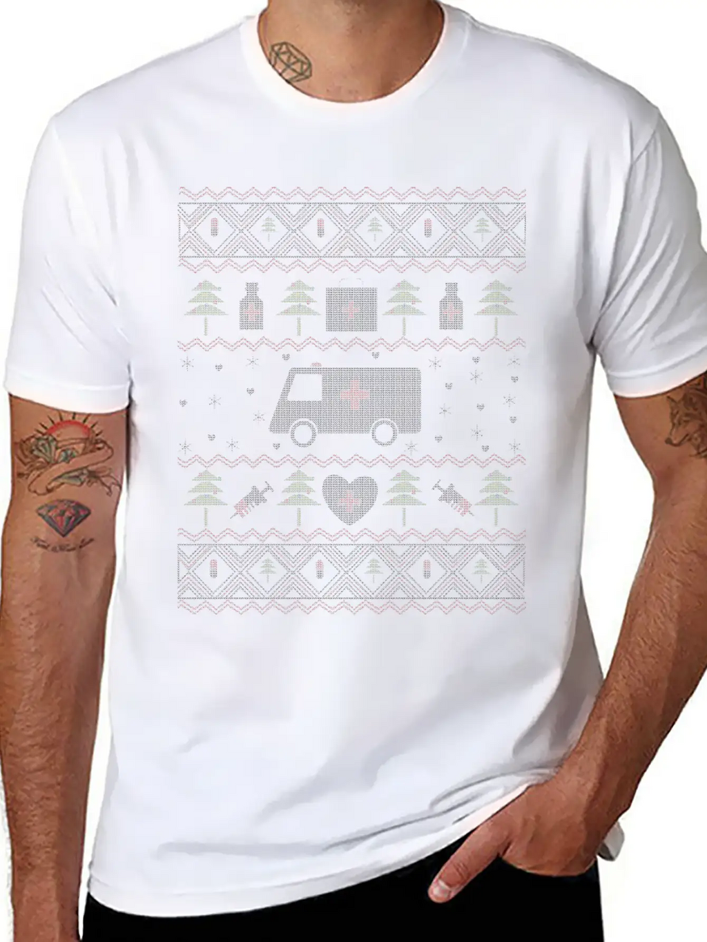 Ugly Christmas Medicine Timeless Short Sleeve Tee – Comfy And Minimalist Design