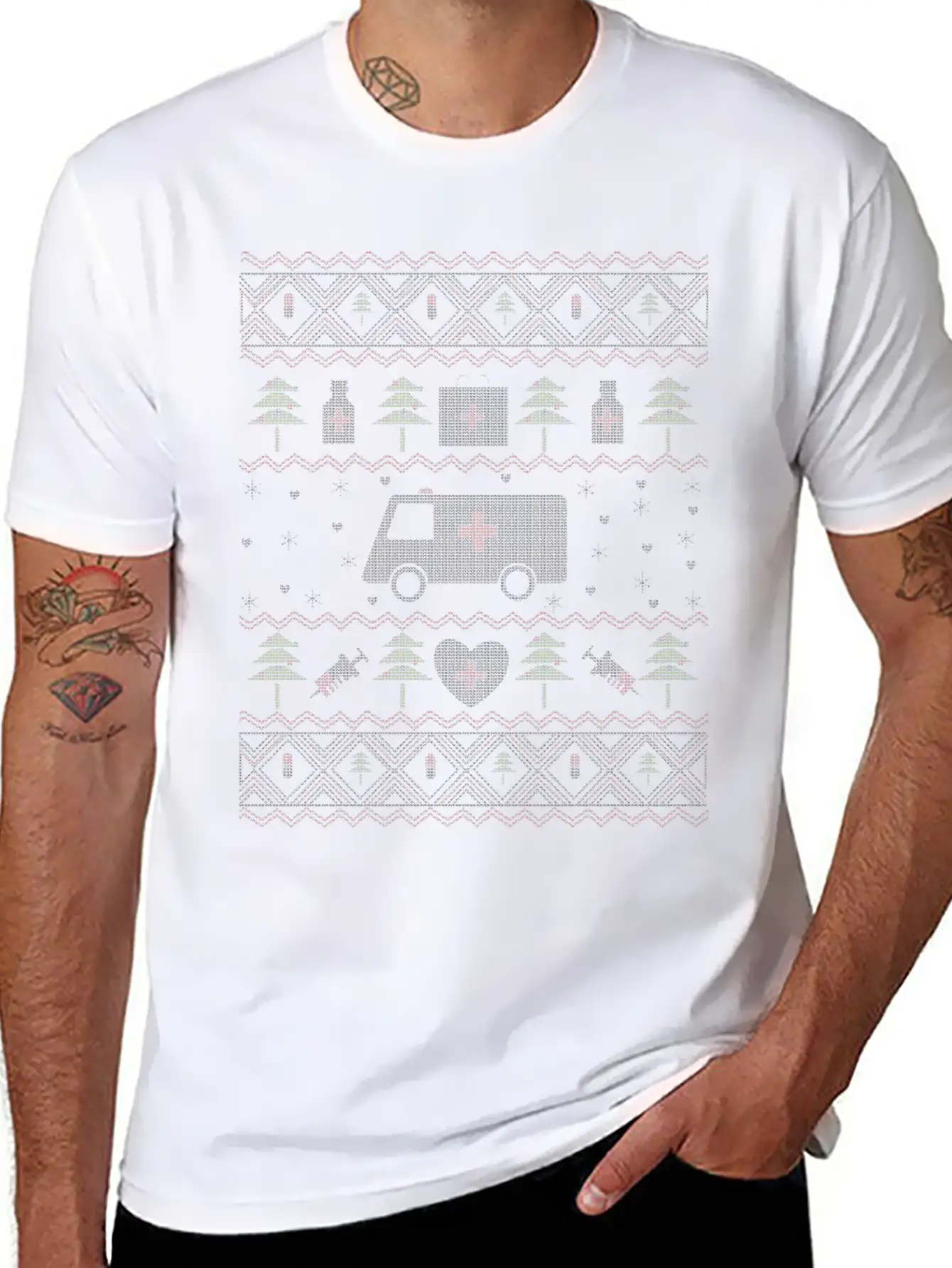 Ugly Christmas Medicine Timeless Short Sleeve Tee – Comfy And Minimalist Design