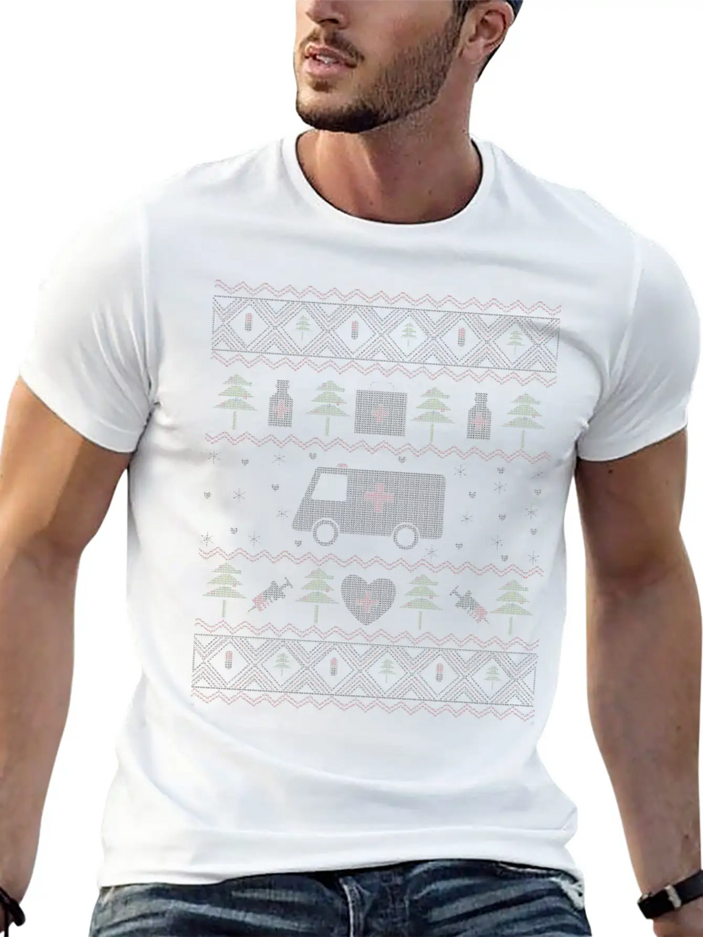 Ugly Christmas Medicine Timeless Short Sleeve Tee – Comfy And Minimalist Design