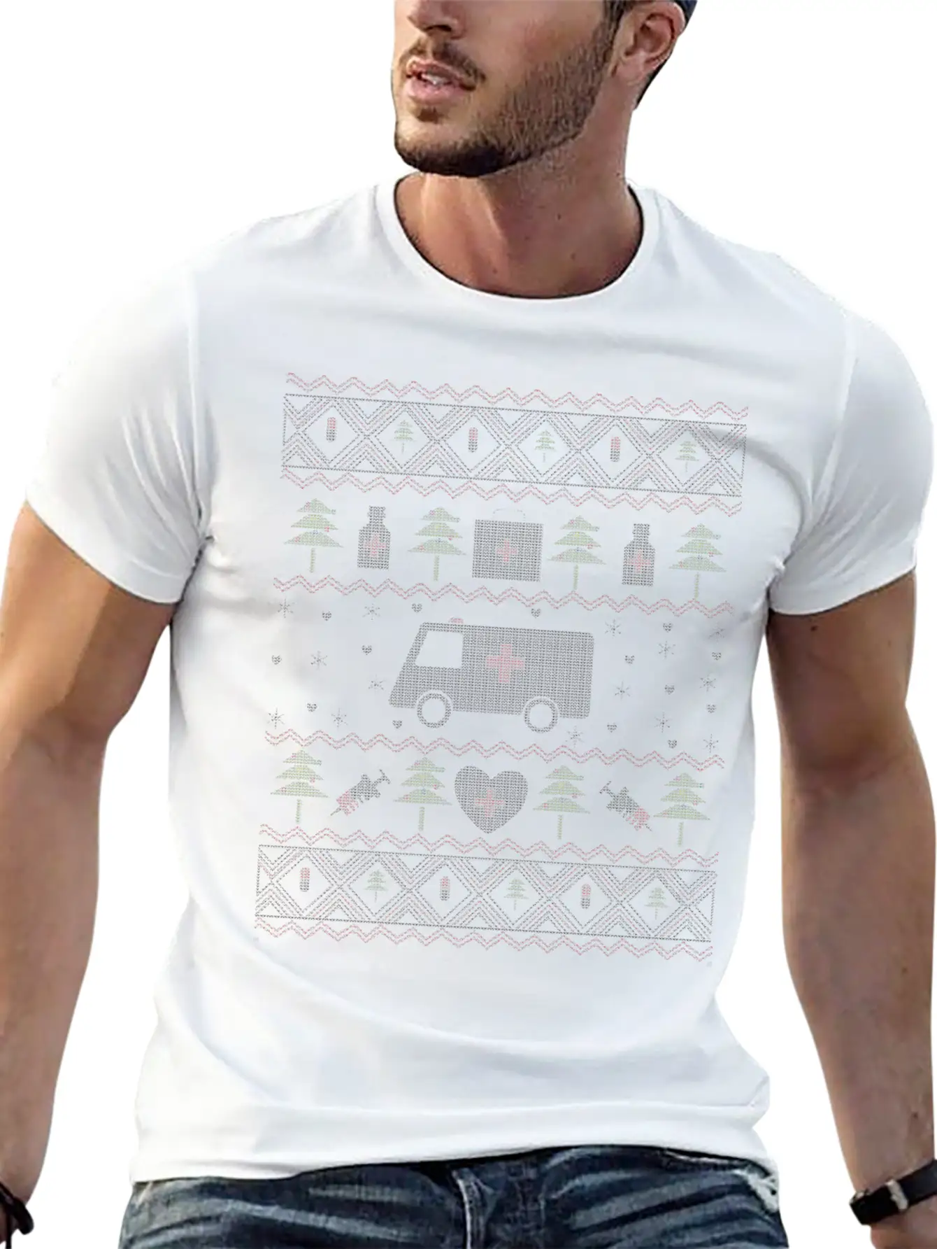 Ugly Christmas Medicine Timeless Short Sleeve Tee – Comfy And Minimalist Design