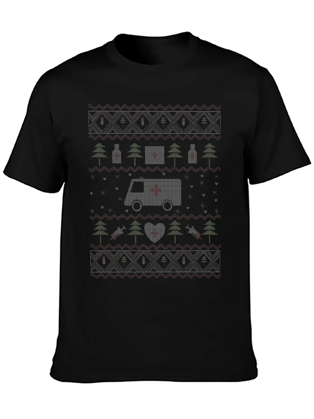 Ugly Christmas Medicine Timeless Short Sleeve Tee – Comfy And Minimalist Design