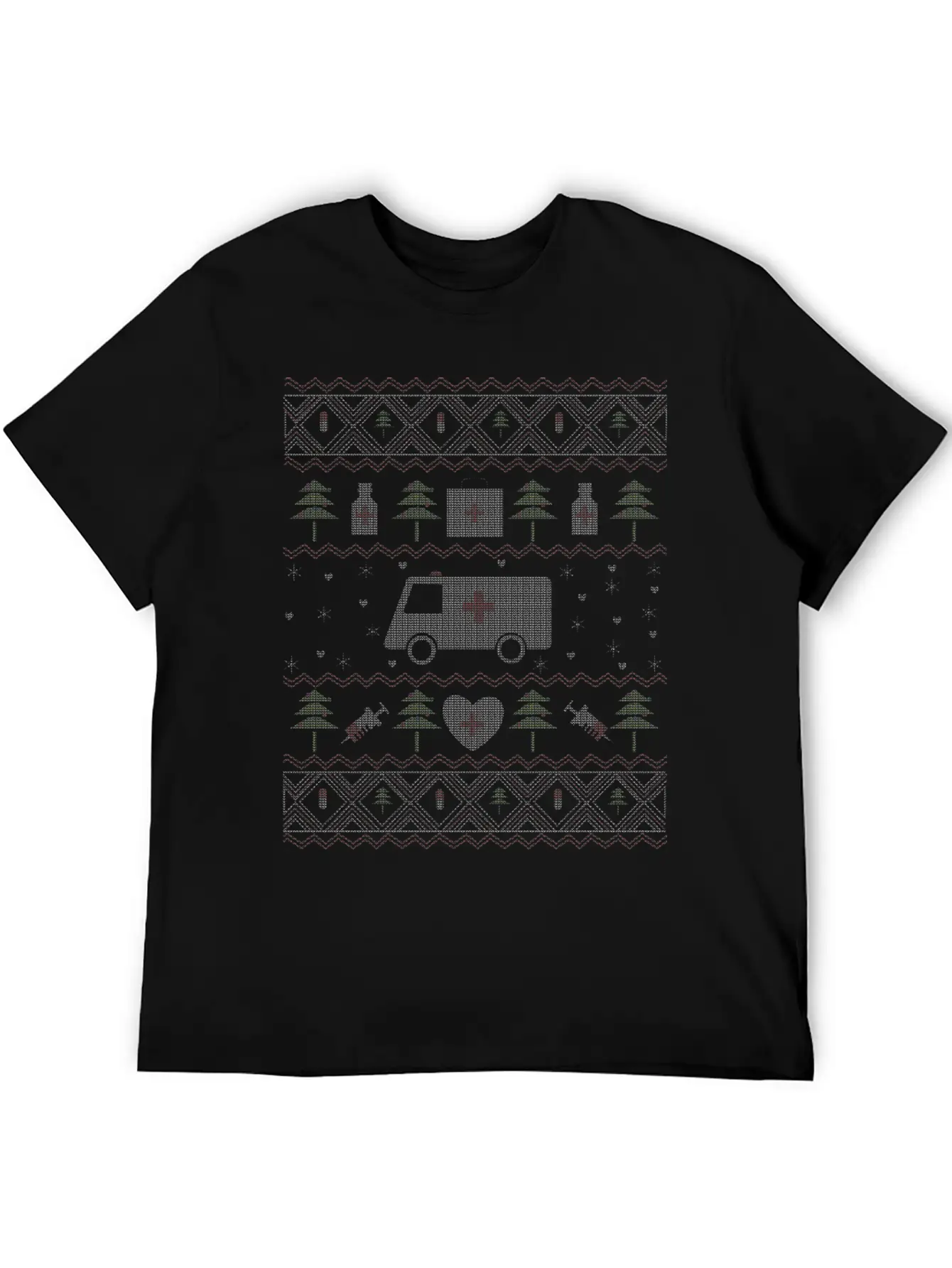 Ugly Christmas Medicine Timeless Short Sleeve Tee – Comfy And Minimalist Design