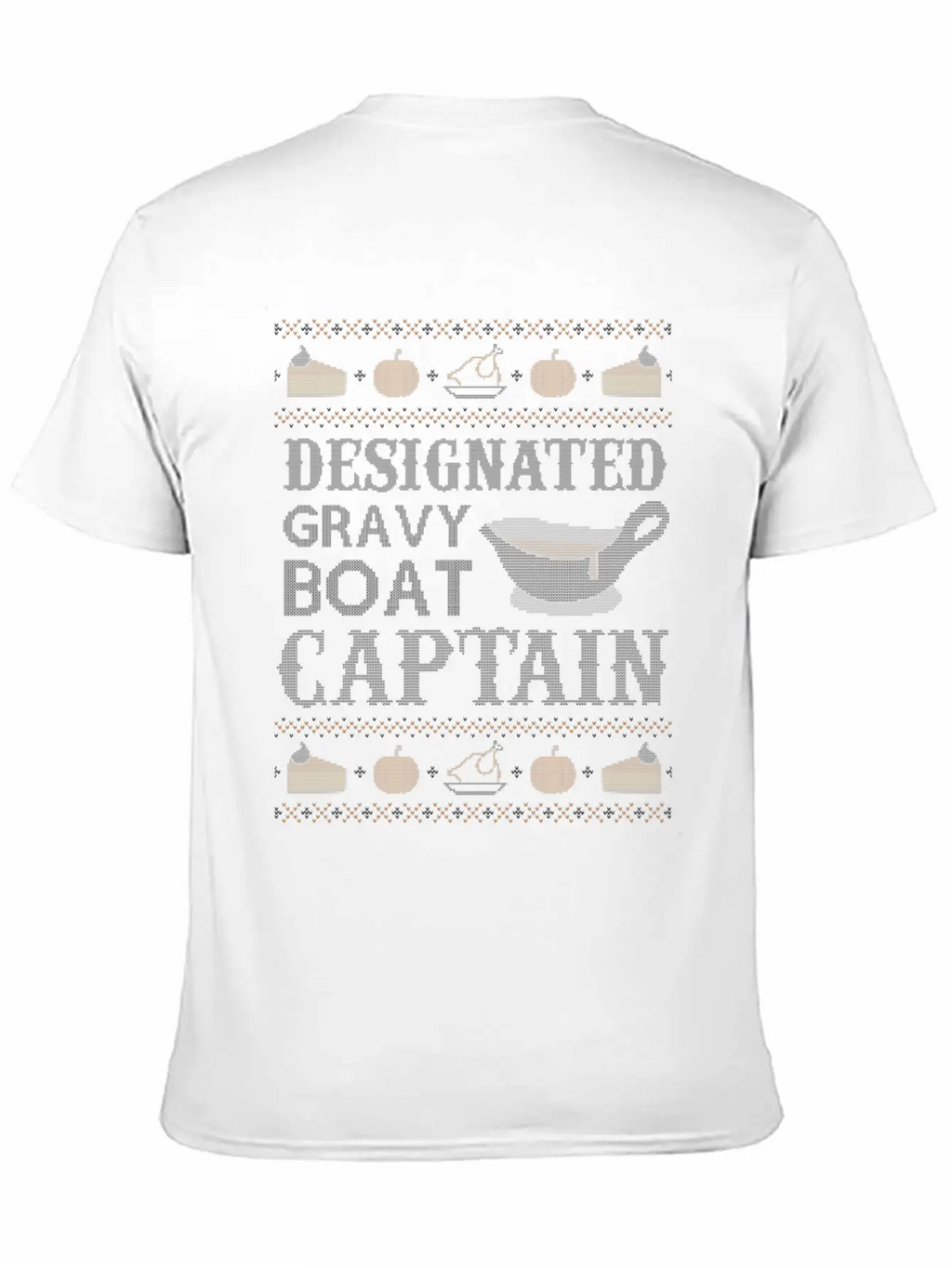 Ugly Thangiving Gravy Boat Captain Basic Graphic T-Shirt – Daily Comfort In Soft Cotton