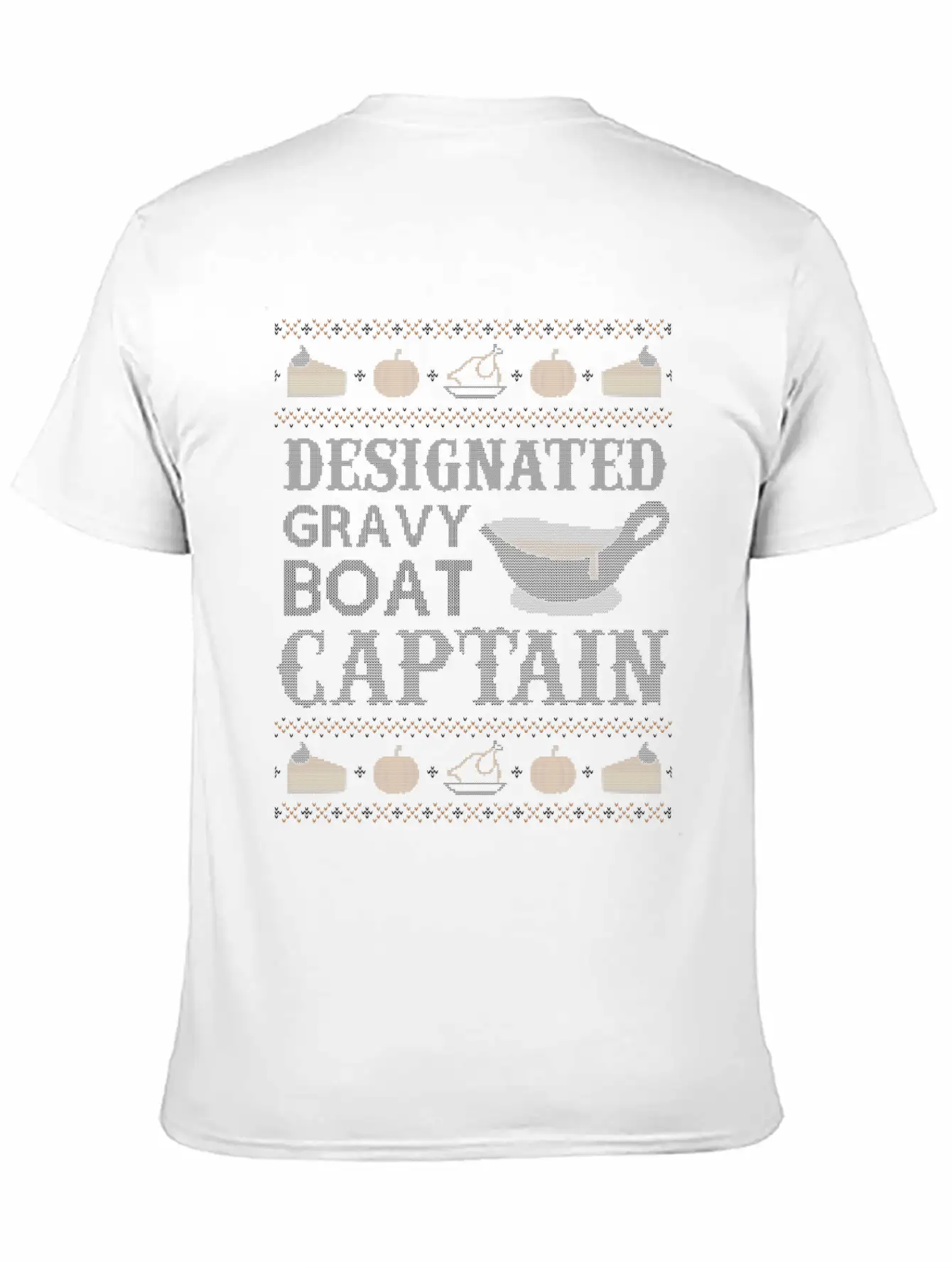 Ugly Thangiving Gravy Boat Captain Basic Graphic T-Shirt – Daily Comfort In Soft Cotton
