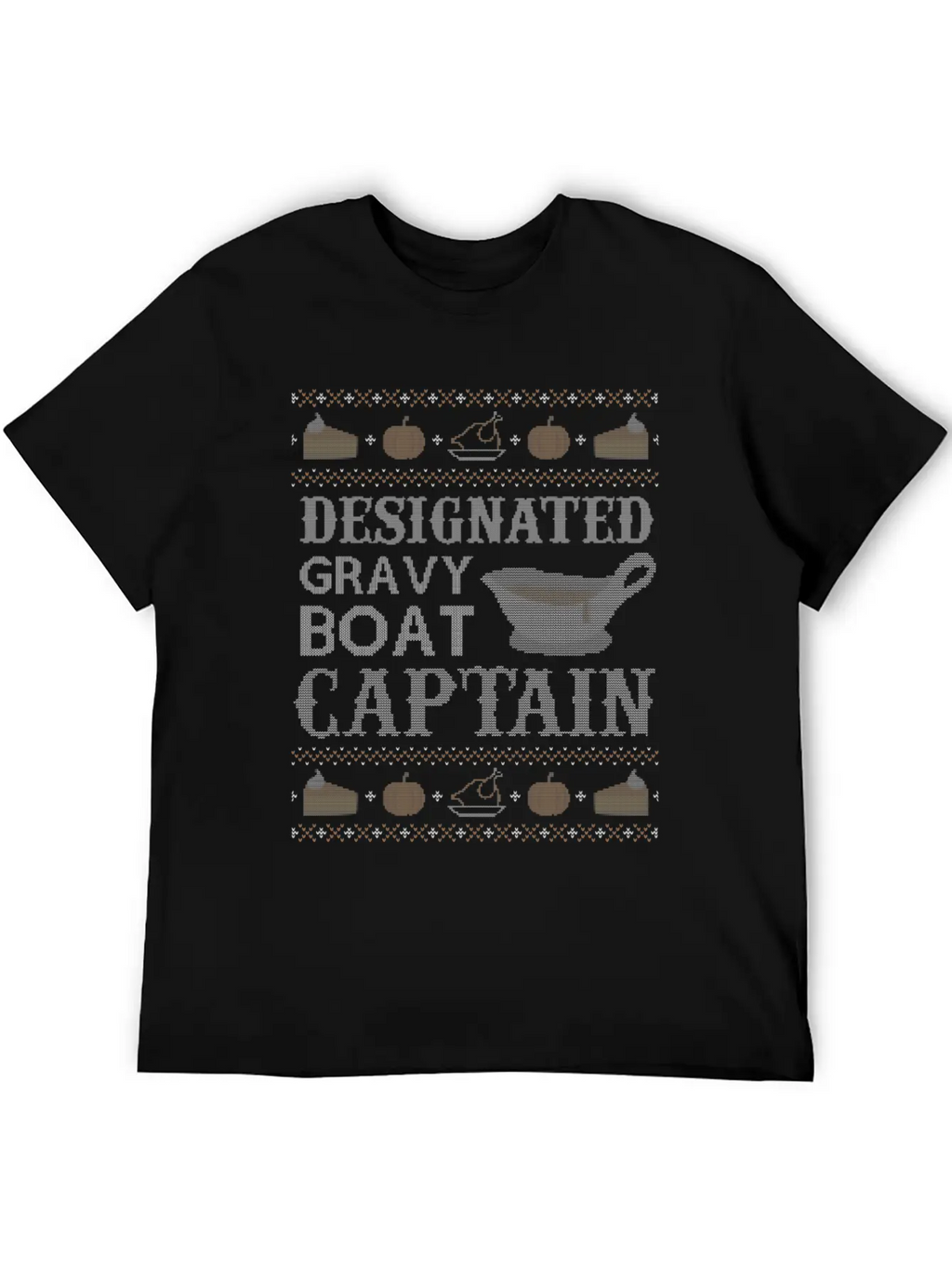 Ugly Thangiving Gravy Boat Captain Basic Graphic T-Shirt – Daily Comfort In Soft Cotton