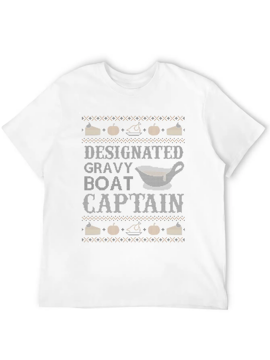Ugly Thangiving Gravy Boat Captain Basic Graphic T-Shirt – Daily Comfort In Soft Cotton