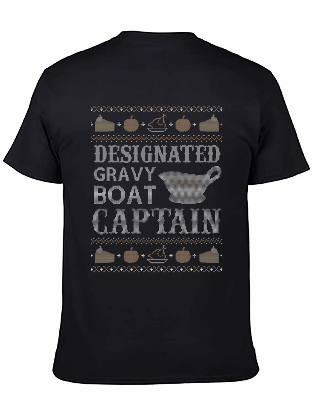 Ugly Thangiving Gravy Boat Captain Basic Graphic T-Shirt – Daily Comfort In Soft Cotton