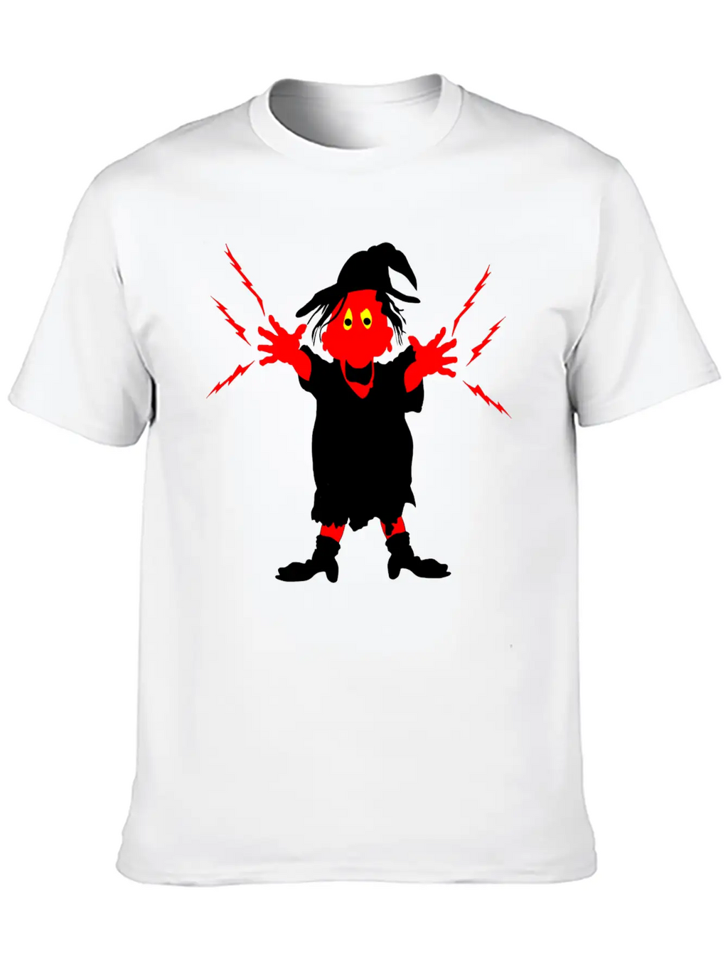Ugly Witch With Magic Forces Lightning Stylish Everyday T-Shirt – Unisex Basic Cotton Tee