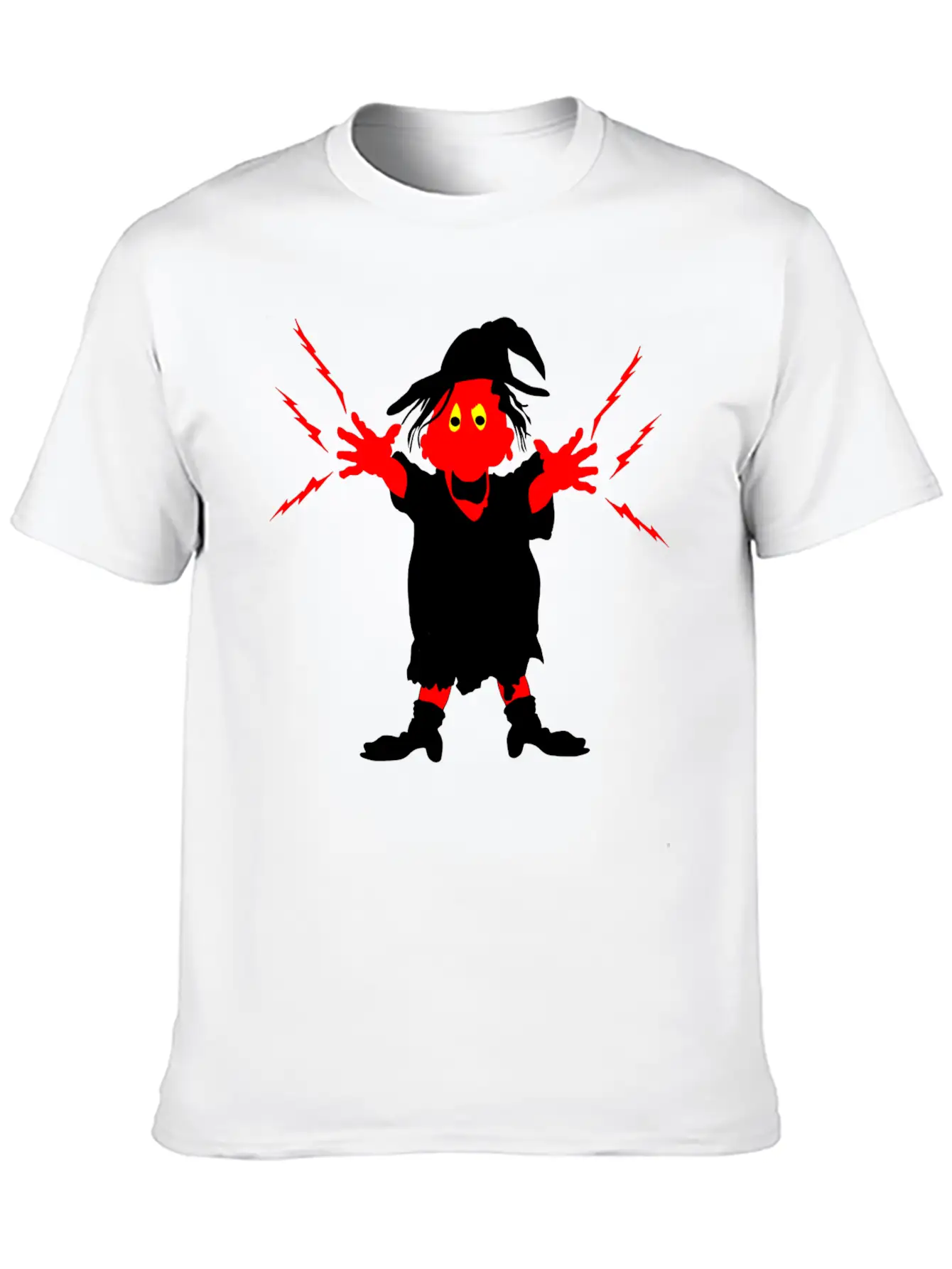 Ugly Witch With Magic Forces Lightning Stylish Everyday T-Shirt – Unisex Basic Cotton Tee
