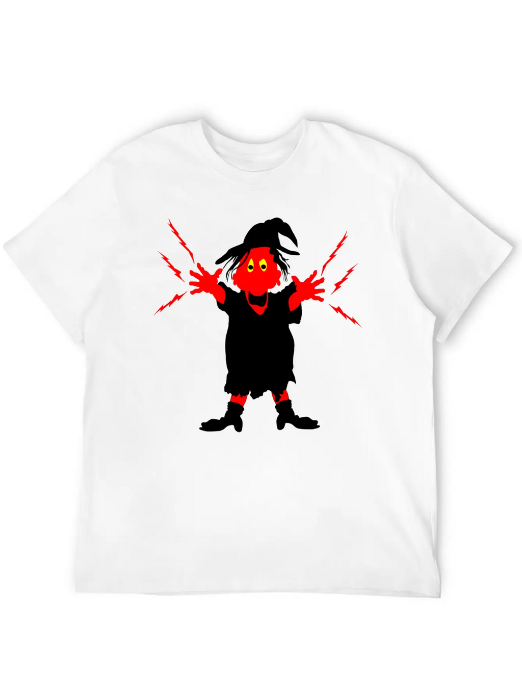 Ugly Witch With Magic Forces Lightning Stylish Everyday T-Shirt – Unisex Basic Cotton Tee