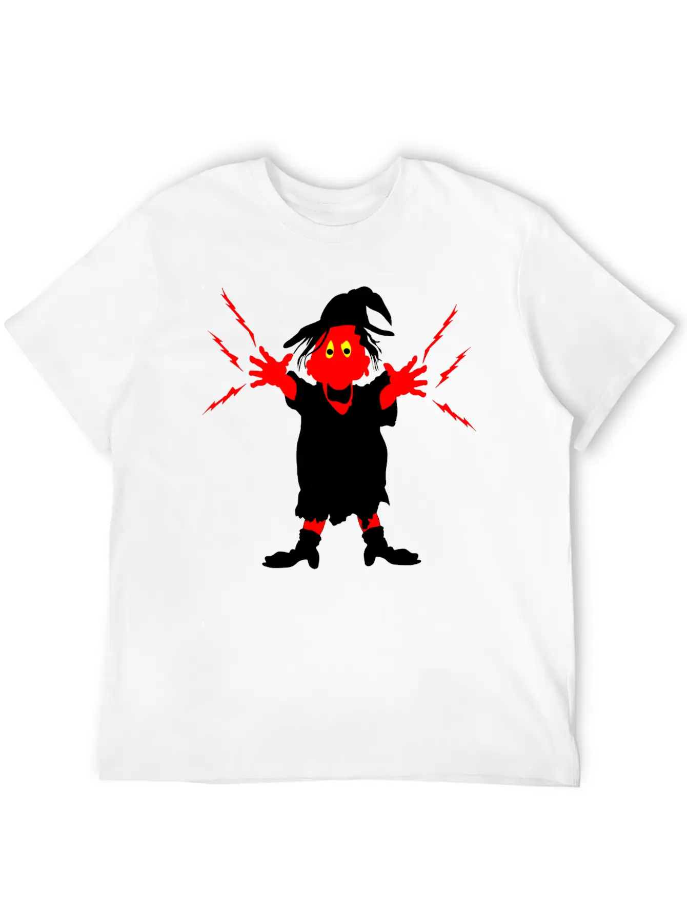 Ugly Witch With Magic Forces Lightning Stylish Everyday T-Shirt – Unisex Basic Cotton Tee
