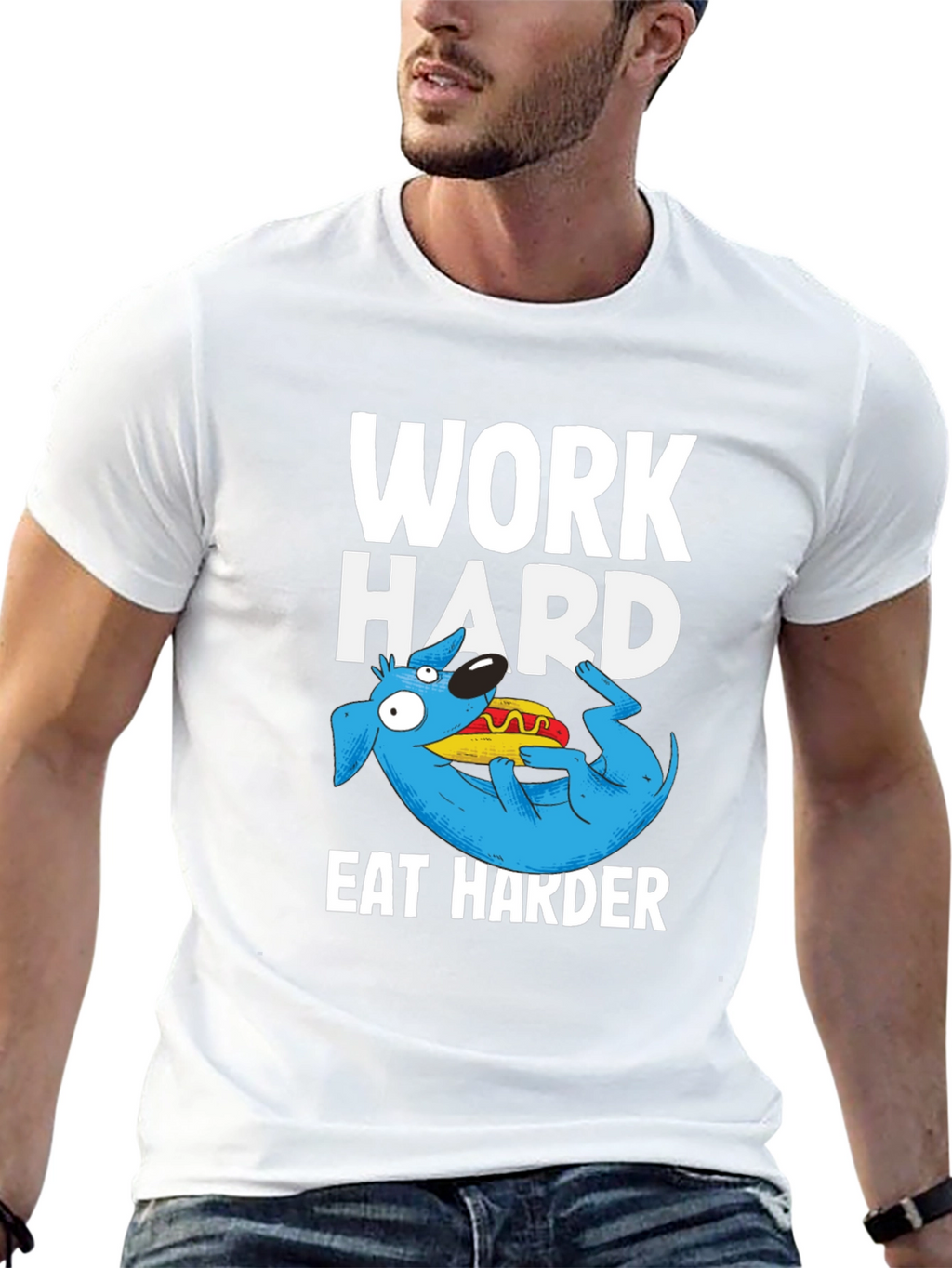 Work Hard Eat Harder Graphic T-Shirt