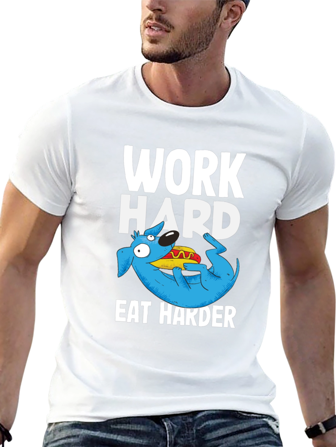 Work Hard Eat Harder Graphic T-Shirt