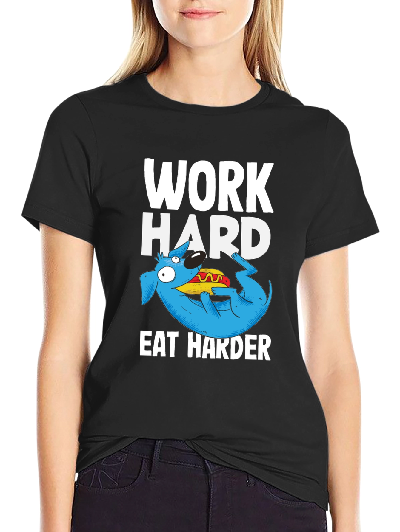Work Hard Eat Harder Graphic T-Shirt