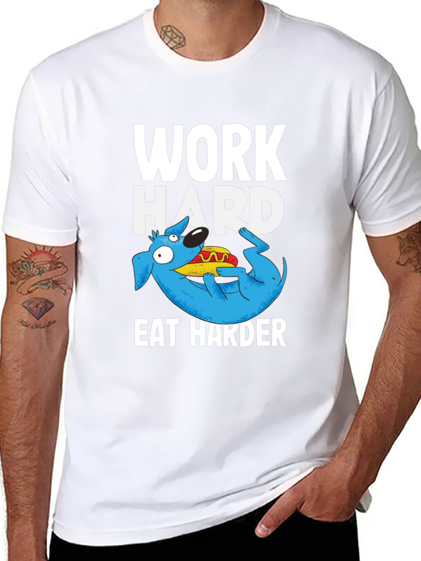 Work Hard Eat Harder Graphic T-Shirt