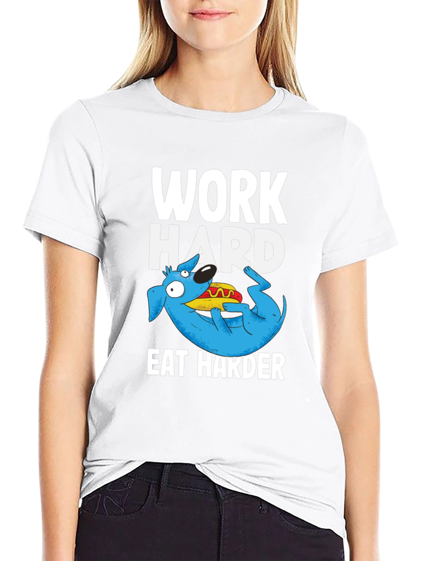 Work Hard Eat Harder Graphic T-Shirt