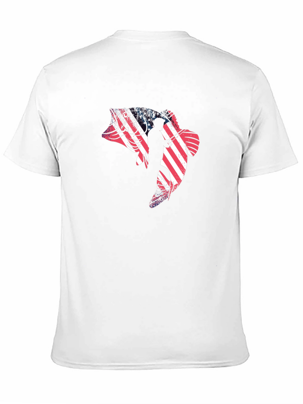 American Fish Angler Black Graphic Tee