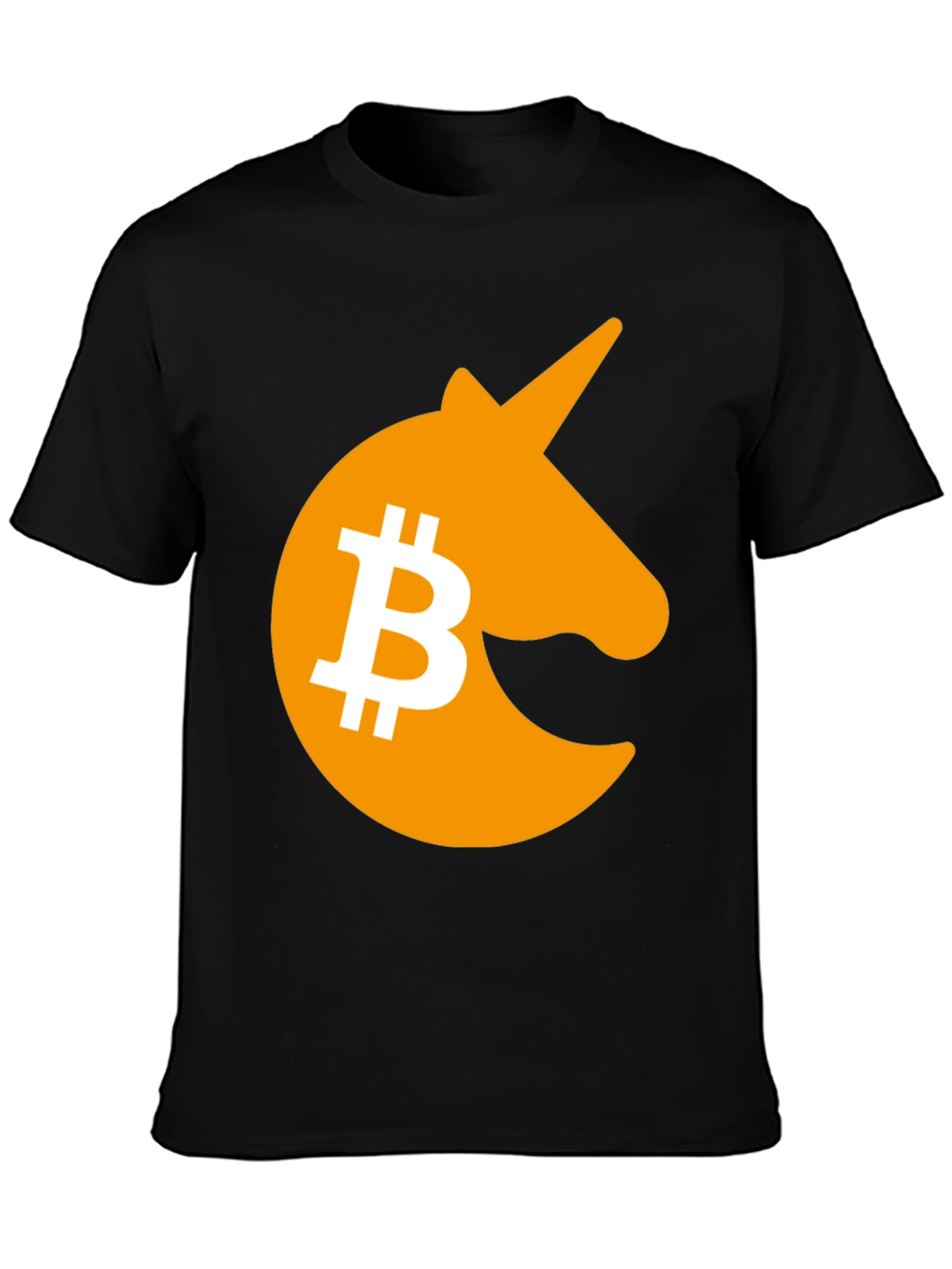 Bitcoin Unicorn Graphic T-Shirt - Black Crypto Tee