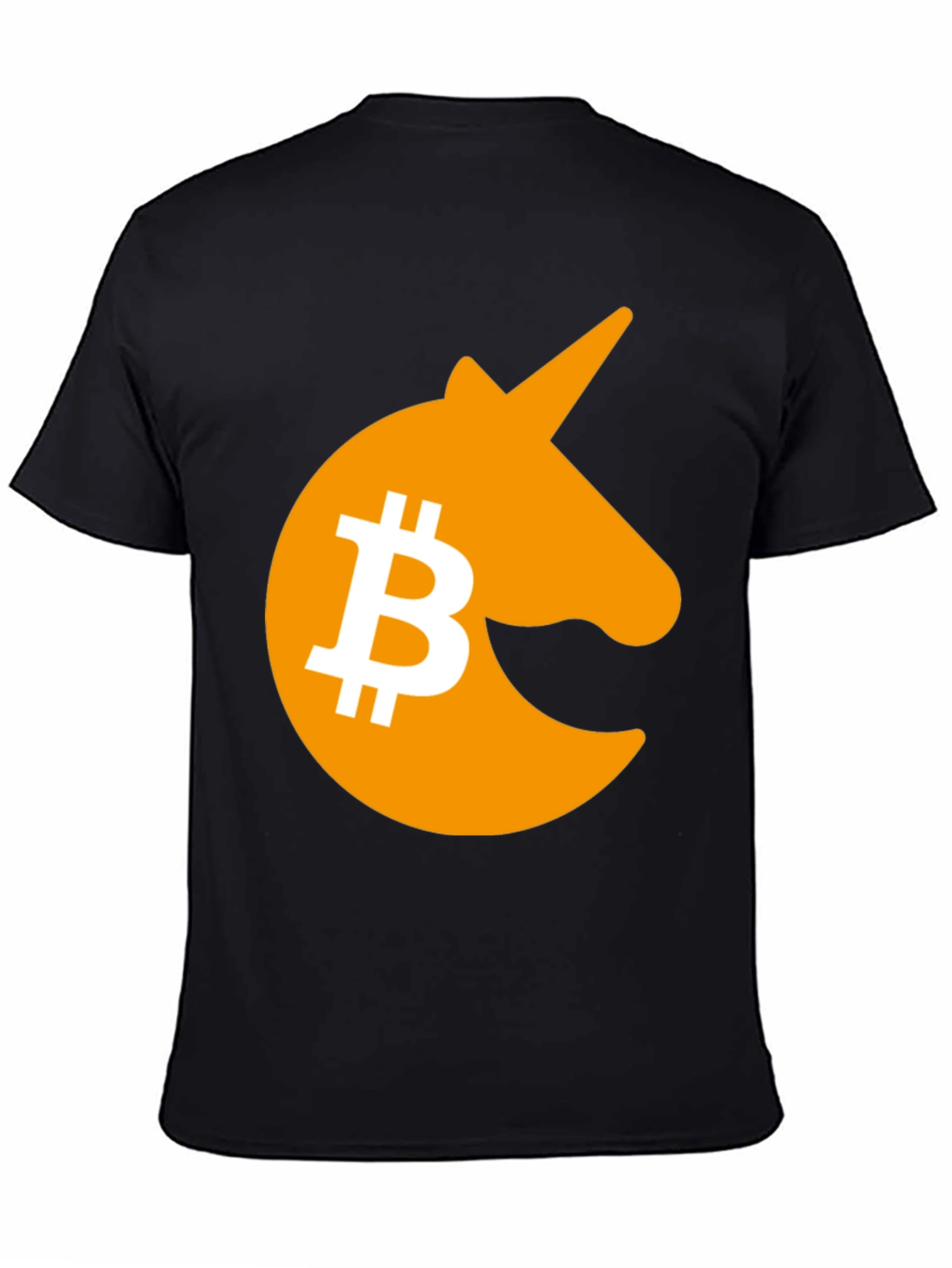 Bitcoin Unicorn Graphic T-Shirt - Black Crypto Tee