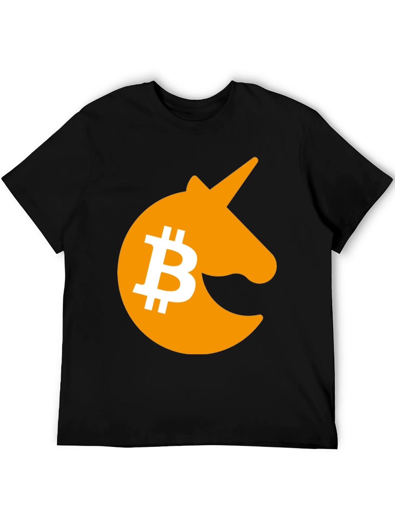 Bitcoin Unicorn Graphic T-Shirt - Black Crypto Tee