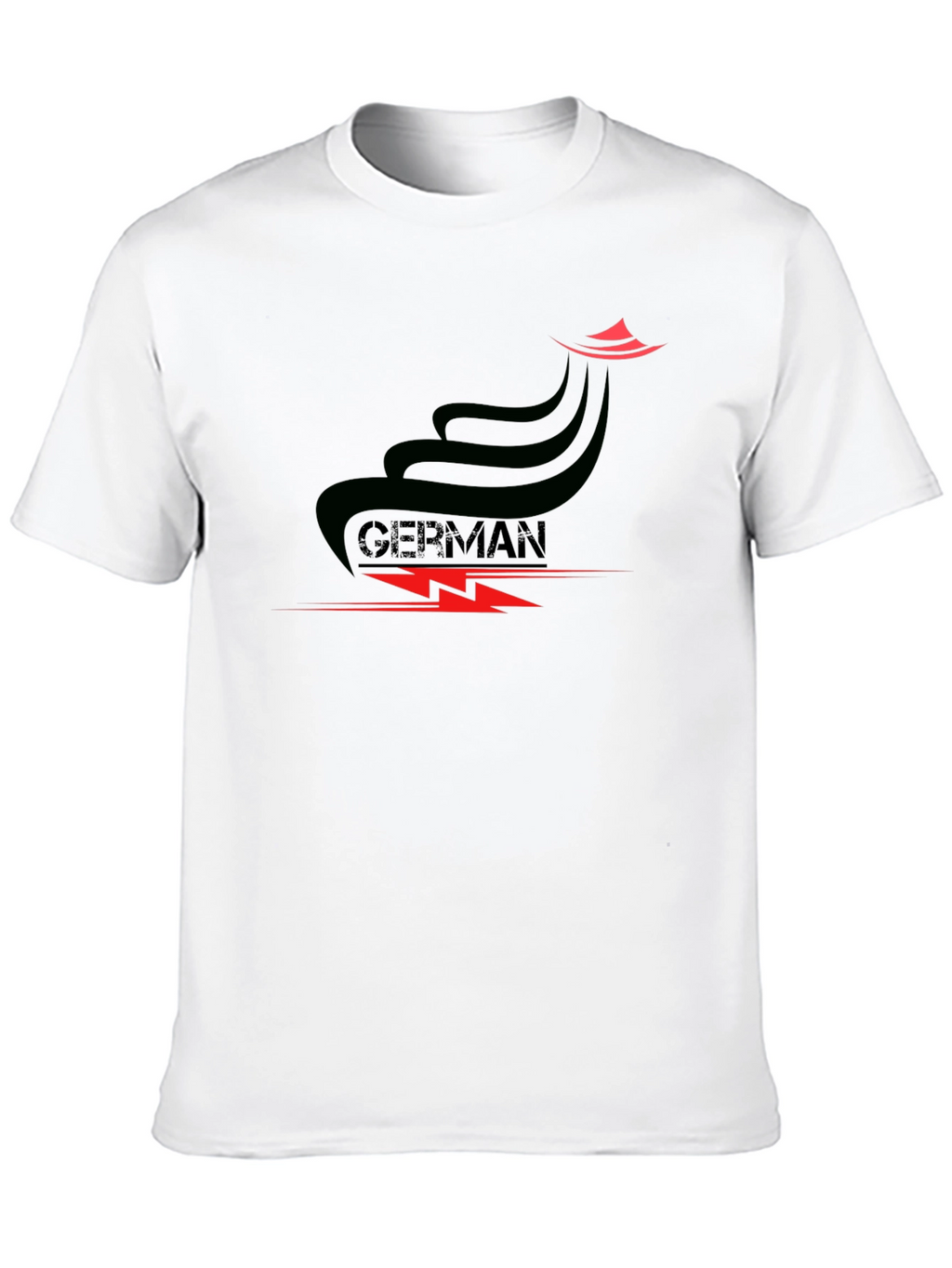 German Style Black Graphic Tee
