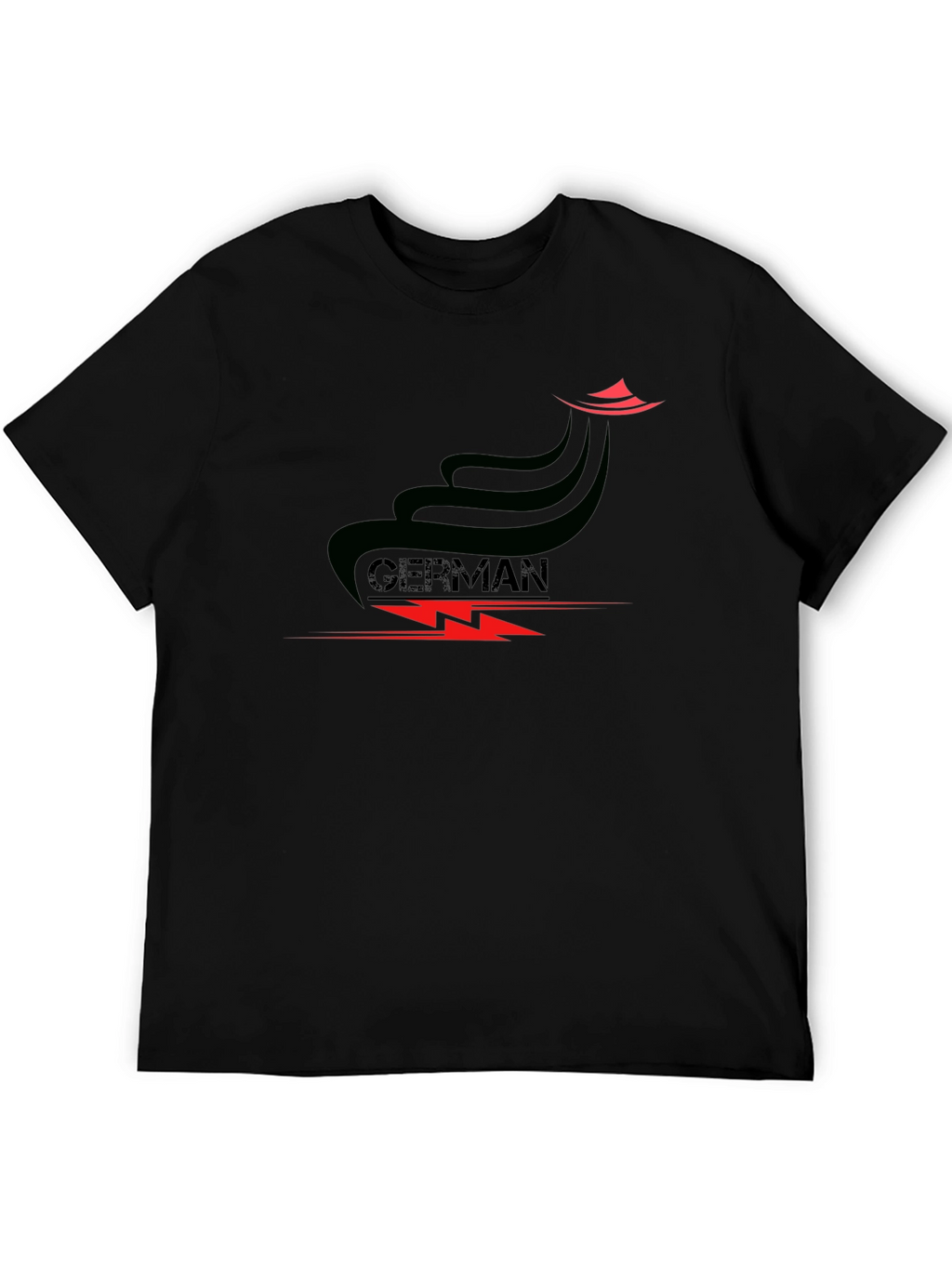 German Style Black Graphic Tee