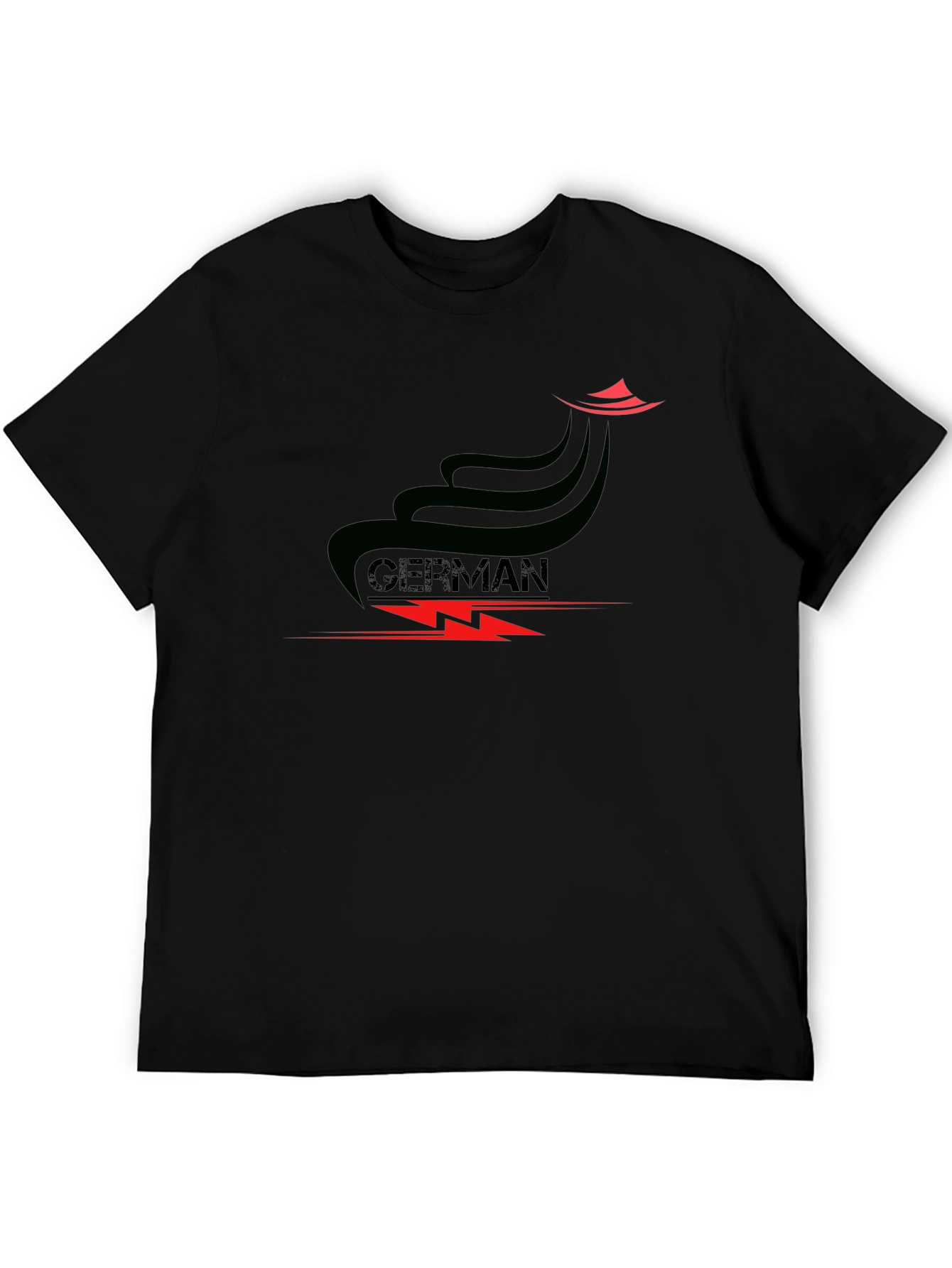 German Style Black Graphic Tee